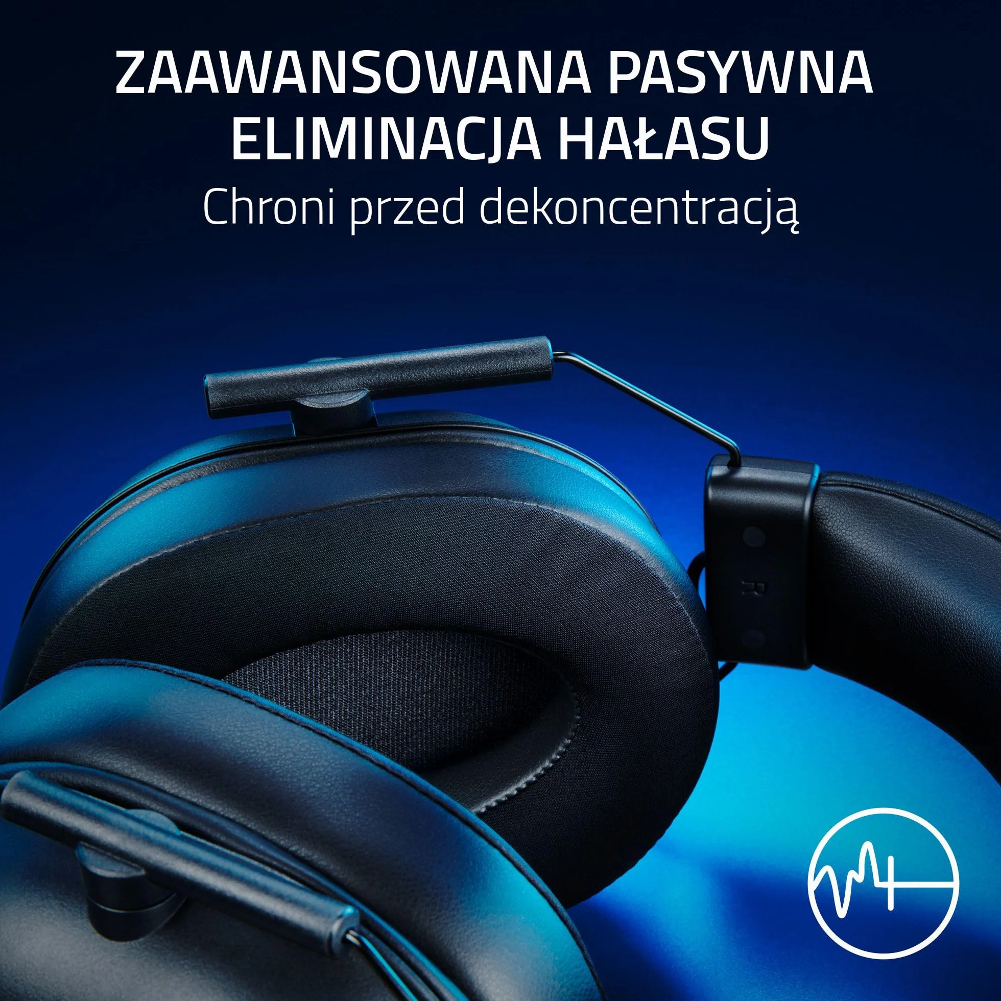 Razer Blackshark V2 X (PlayStation) - przewodowy e-sportowy zestaw słuchawkowy do konsoli PlayStation (240g, mikrofon kardioidalny, przetworniki 50mm, pasywna redukcja szumów, złącze 3,5mm) Czarny
