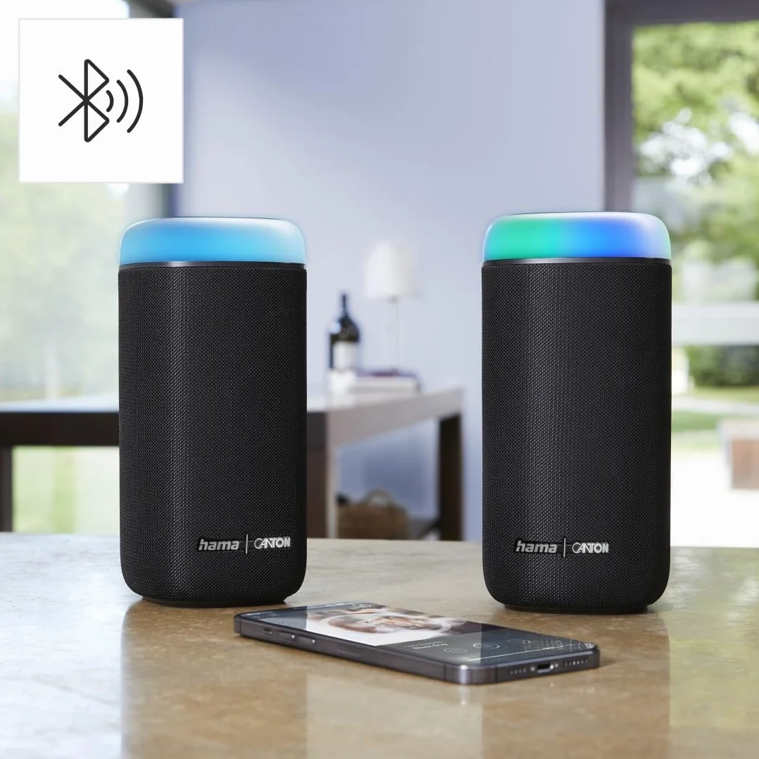 Hama Głośnik Bluetooth, 30 W (wodoodporny IPX4, efekty świetlne LED, 12 godzin pracy na baterii, mały głośnik Bluetooth, muzyka Bluetooth, pudełko na imprezy Bluetooth,