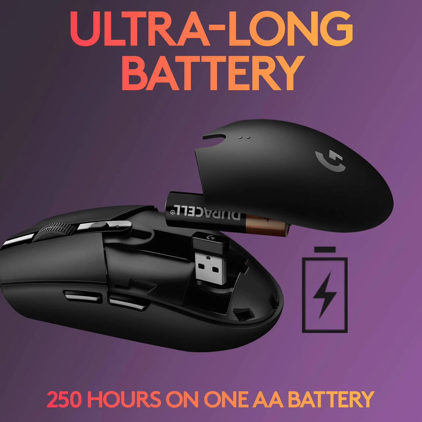 Logitech G G305 LIGHTSPEED, Bezprzewodowa mysz gamingowa, czujnik HERO, 12000 DPI, lekka,bateria 250 godzin, G733 LIGHTSPEED Bezprzewodowy zestaw słuchawkowy do gier RGB z zawieszanym pałąkiem-Czarny
