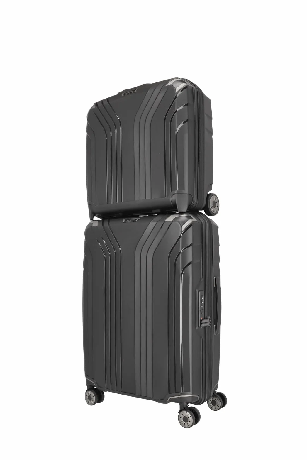 Travelite Elvaa walizka na laptopa z twardą obudową na 2 kółka, 44 cm, czarny, Laptop Trolley 44 cm, Twarda obudowa na laptopa z 2 kółkami