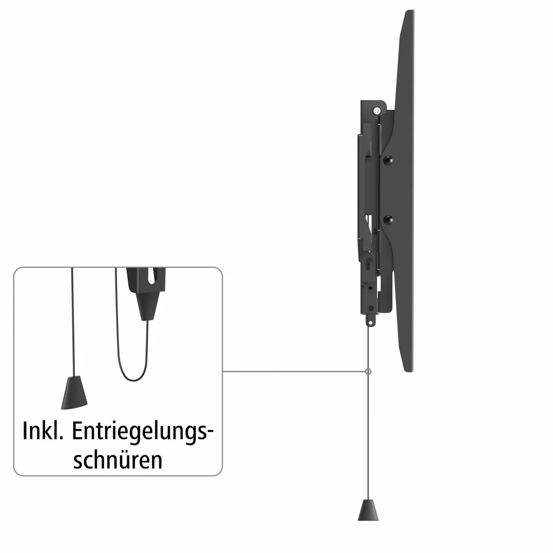 Hama Uchwyt ścienny TV, stały, urządzenie antykradzieżowe, 165 cm (65"), do 50 kg