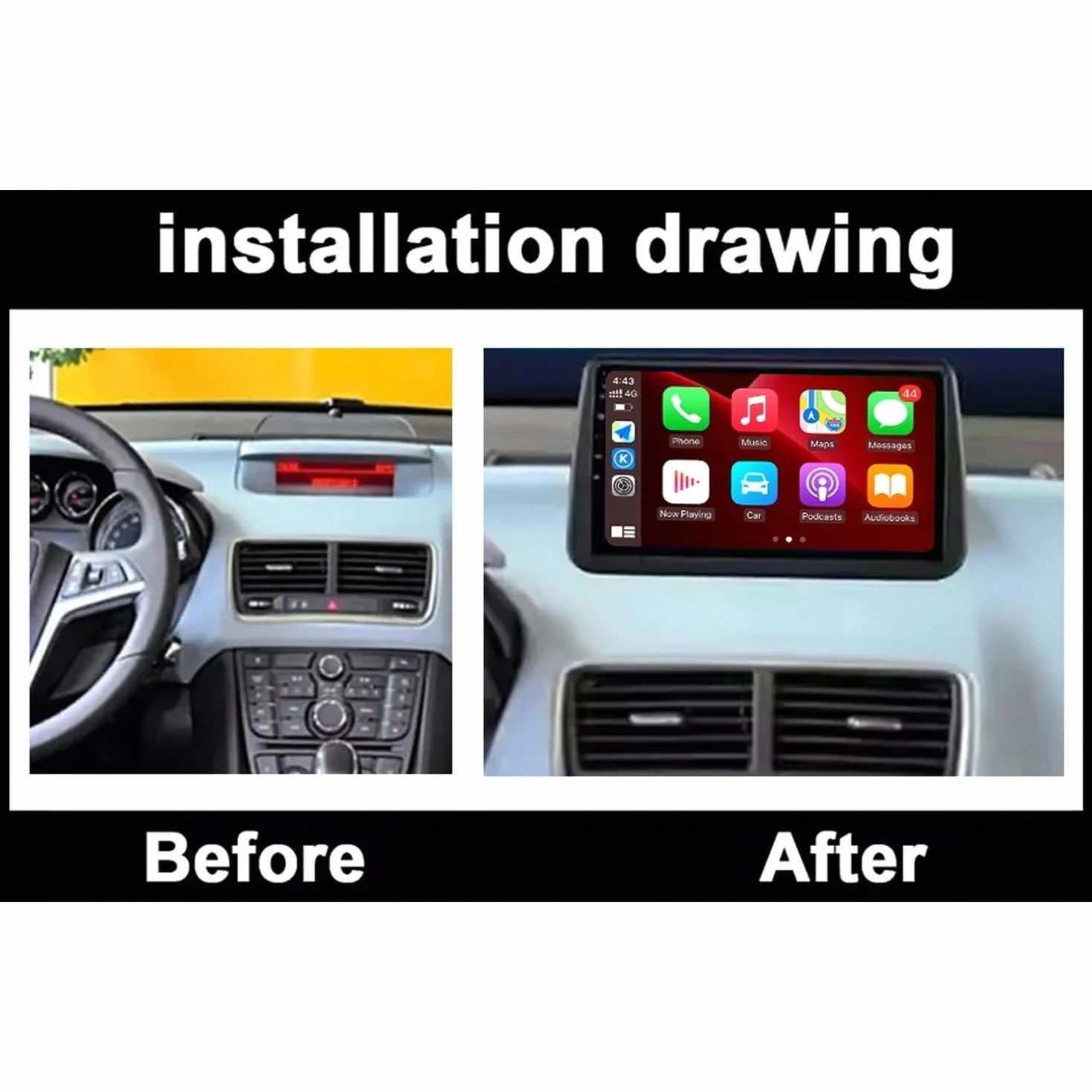 Car Multimedia Player dla OPEL MERIVA 2010-2014 Android 15 9 Inch In-Cell Touch Scree Car Player Wireless Carplay Android Auto Wifi For, 4 Core 2G+64G