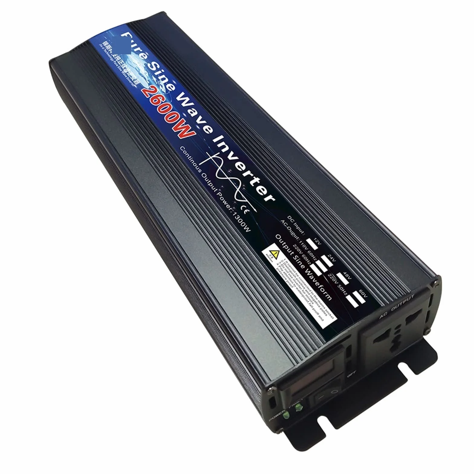 Falownik z czystą sinusoidą, Przetwornica czystej fali sinusoidalnej 1000W 1600W 2000W DC 12V / 24V 50Hz 60Hz przetwornica napięcia domowy konwerter samochodowy energia słoneczna(2600W,12V)