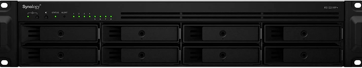 Synology Czterordzeniowy procesor RS1221RP+8 Bay NAS 2,4 GHz