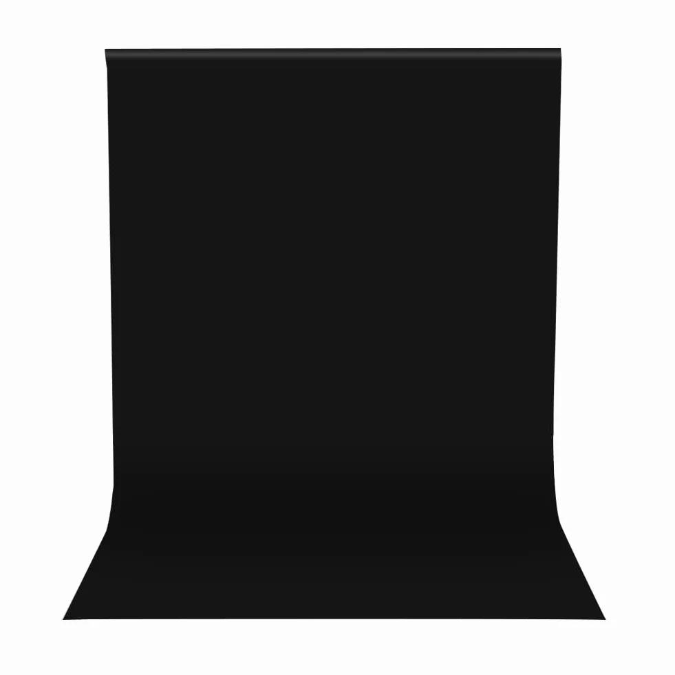 Tło fotograficzne, czarne, 1,5 x 2 m, składane, do fotografii, nadaje się do prania, do zdjęć, filmów, studia, telewizji, zoom, YouTube