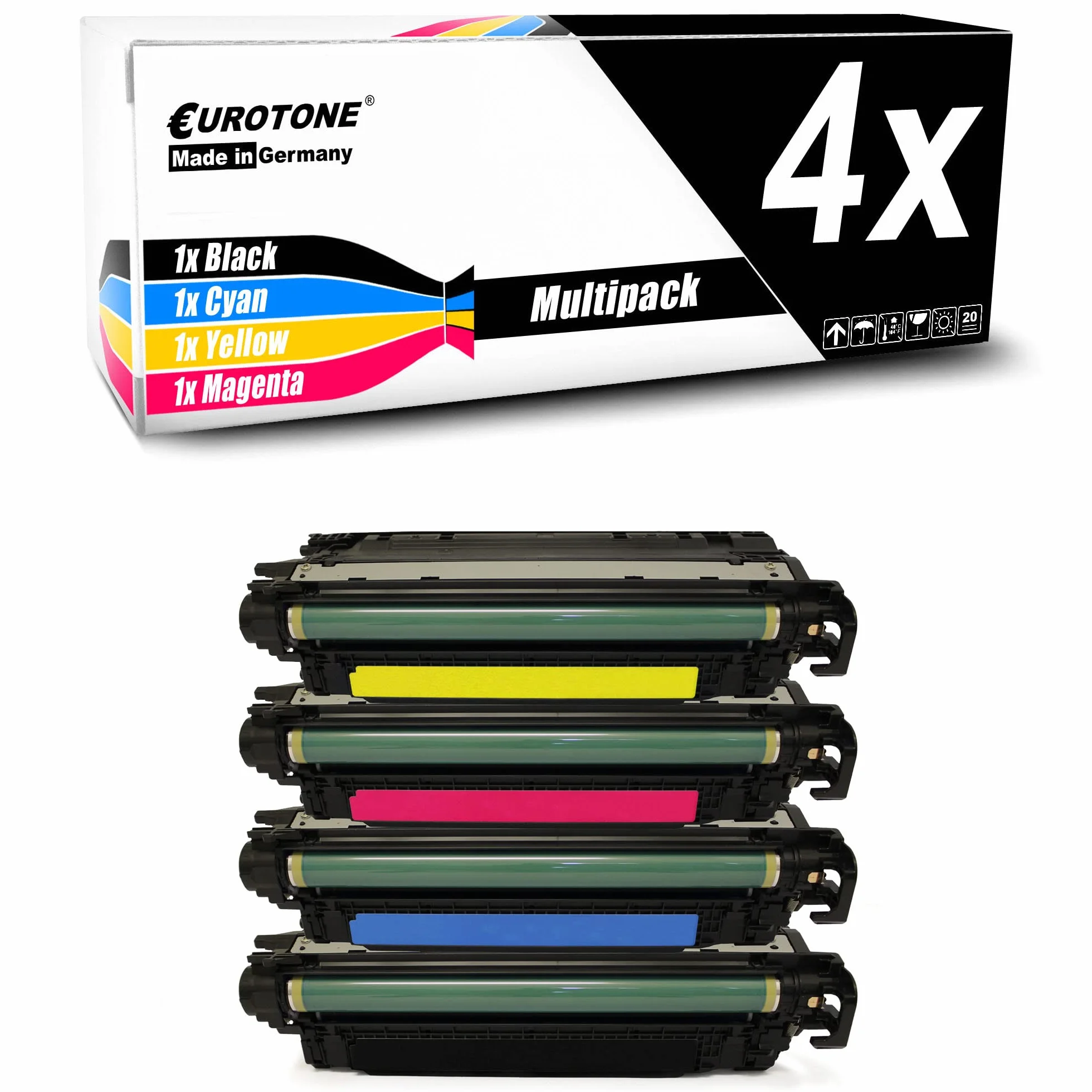 Eurotone Toner 4X toner kompatybilny jako zamiennik do HP Color Laserjet Enterprise CP5525 zastępuje CE270A-73A 650A