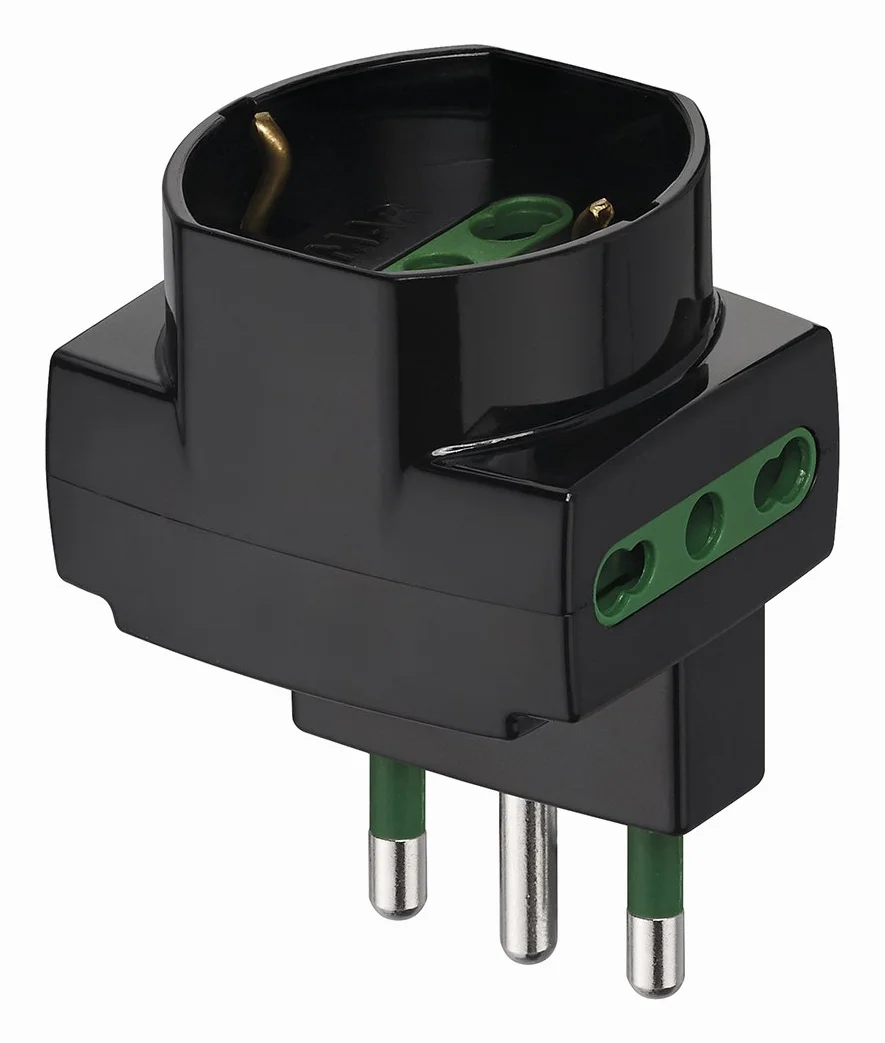 VIMAR Ri.00314 zasilacz multiswitch sicury 250 V ~ przesunięty pionowo, czarny