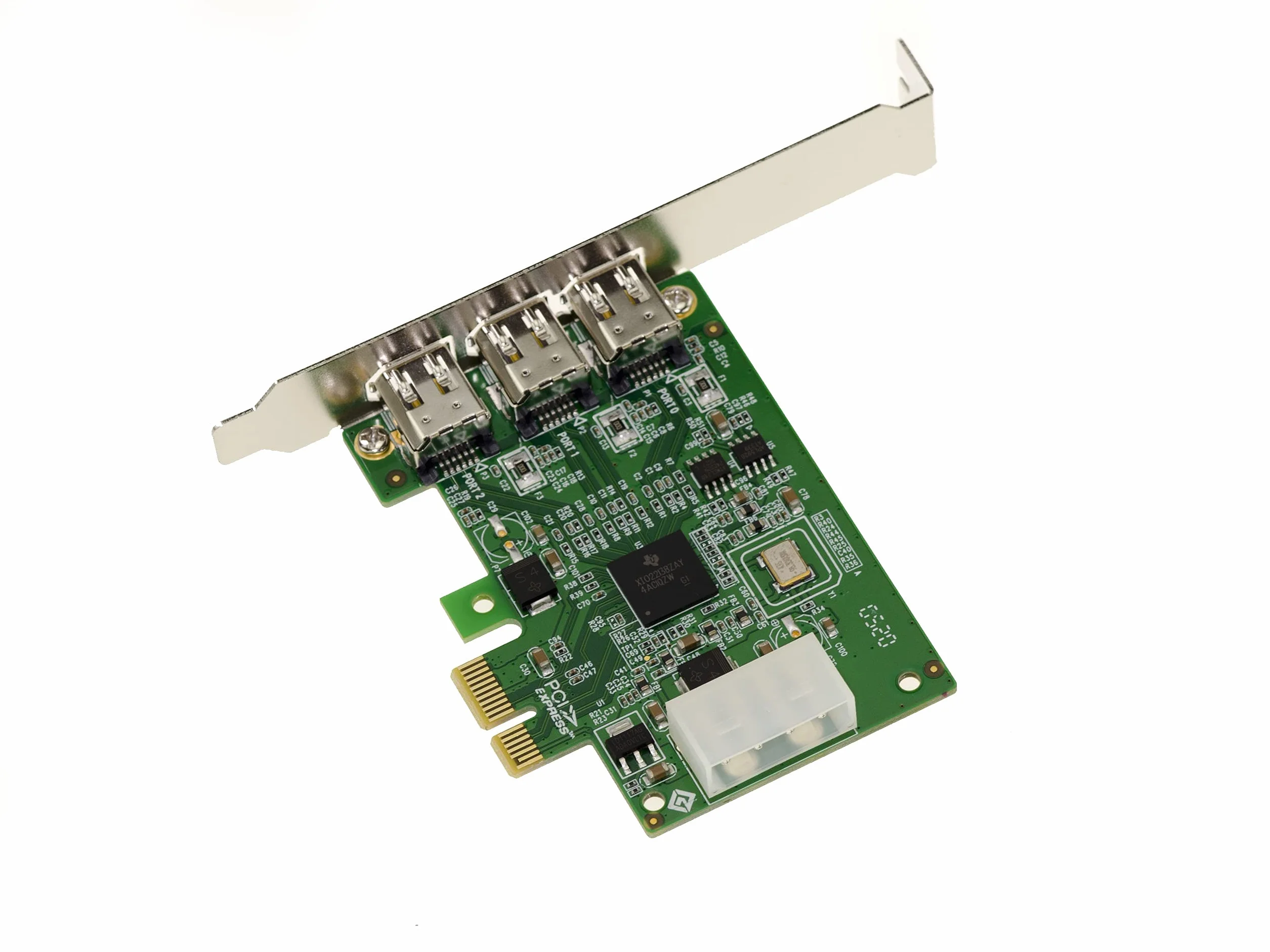 KALEA-INFORMATIQUE Karta PCIe x1 z 3 portami Firewire 400 Ieee1394a 6 punktów. Chipset TI XIO2213B