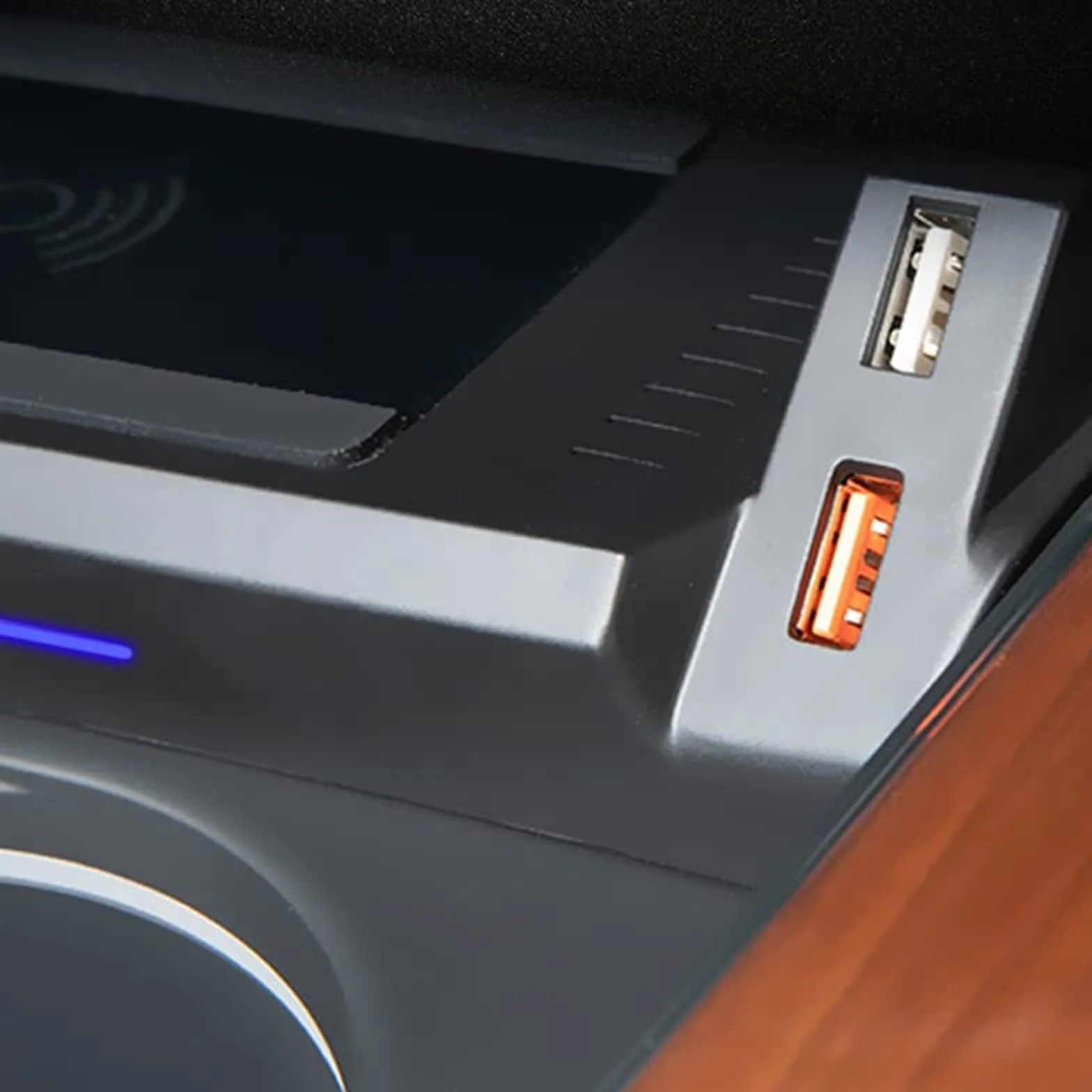 Mobilna bezprzewodowa ładowarka samochodowa QI 15 W, do audio, A4 A4L B9 A5 S4 RS4 2017-2022 Modyfikacja wnętrza Mobilny bezprzewodowy panel ładowania Bezprzewodowa ładowarka samochodowa