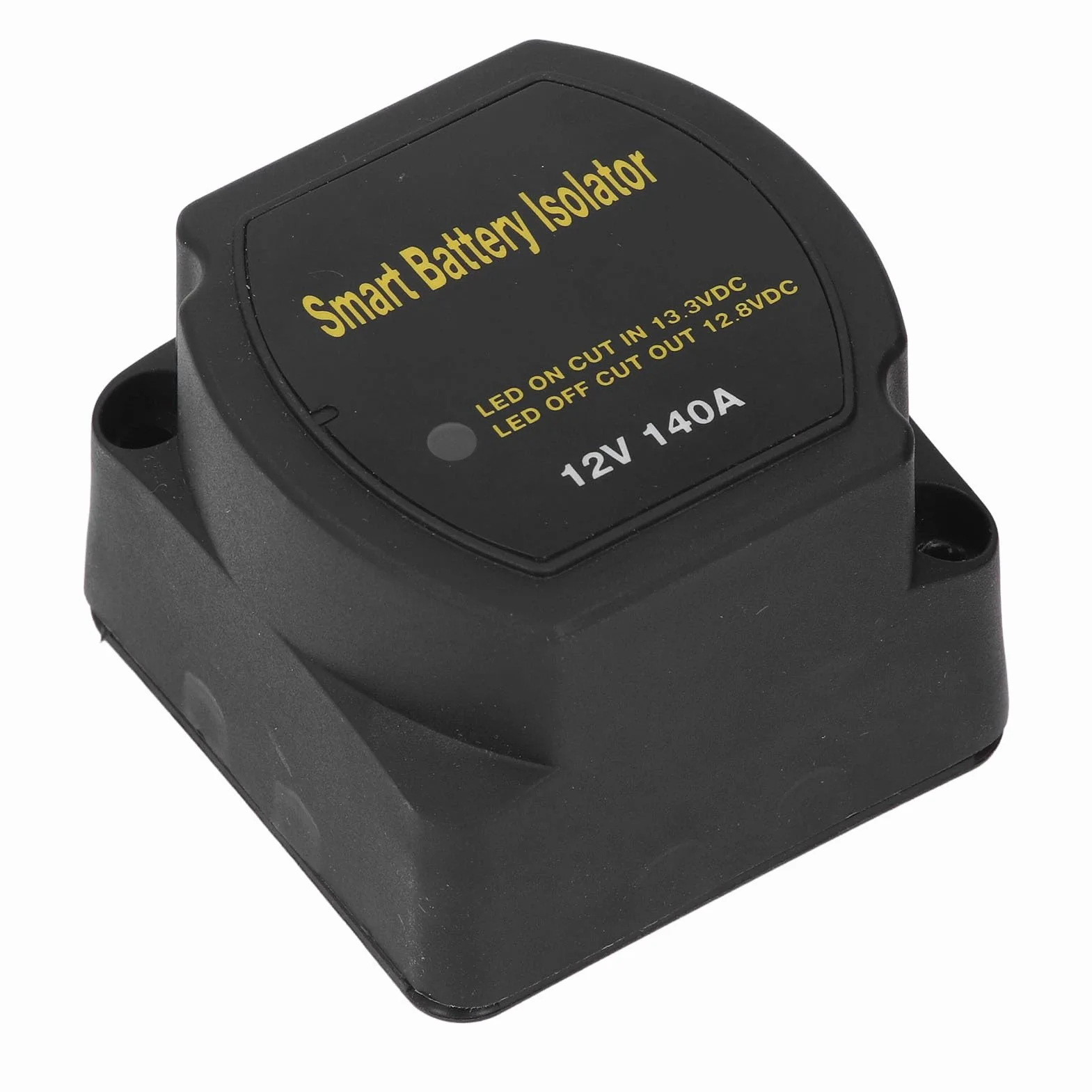 Kompatybilny z ciężarówką RV ATV UTV SUV i łodzią - Zestaw podwójnego izolatora akumulatora DC 12 V 140 A z kablem o długości 8 m i ekranem LED, przekaźnik wrażliwy na napięcie