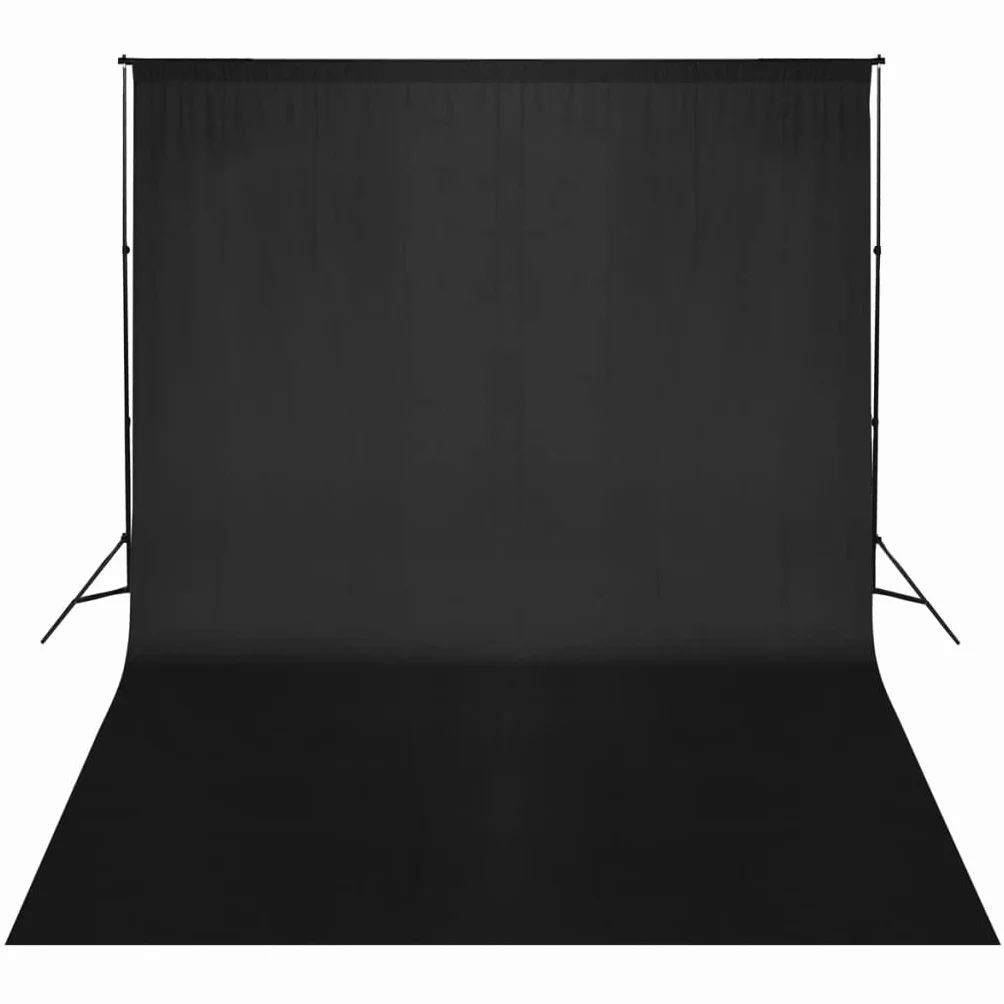 System tła fotograficznego czarny z bawełnianym tłem, aluminiowa rama 500 x 300 cm, regulacja wysokości od 75 do 210 cm, torba do noszenia do studia fotografii portretowej fotografii
