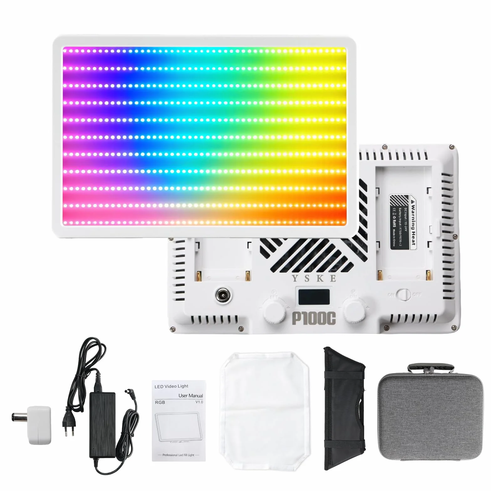 Oświetlenie fotograficzne LED RGB 100 W i oświetlenie studyjne, profesjonalna lampa wideo z zestawem oświetlenia Softbox, ciągłe światło do selfie do podcastów, YouTube, wideo i fotograficznych.