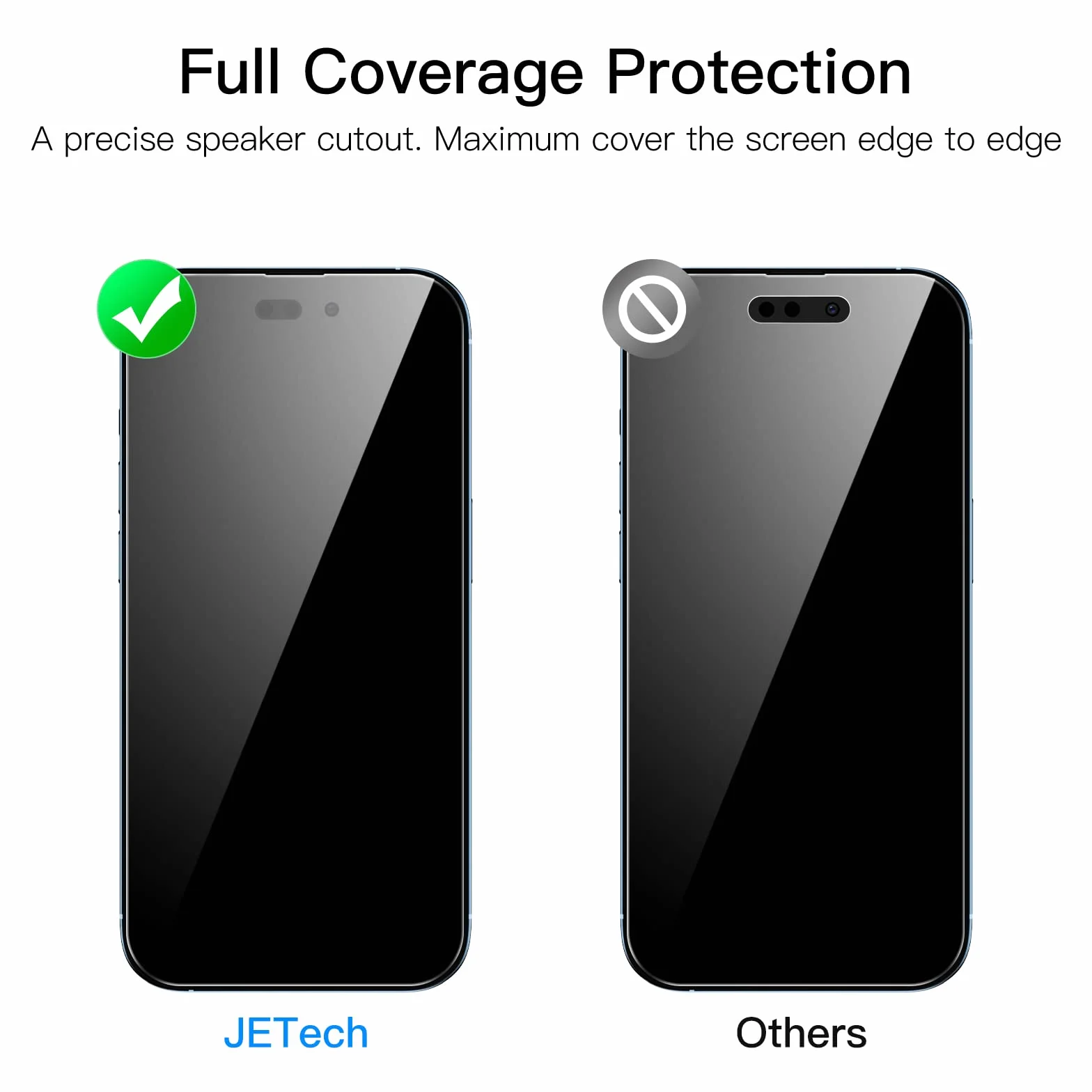 JETech Szkło Hartowane do iPhone 14 Pro 6,1 Cala, 2 Sztuki