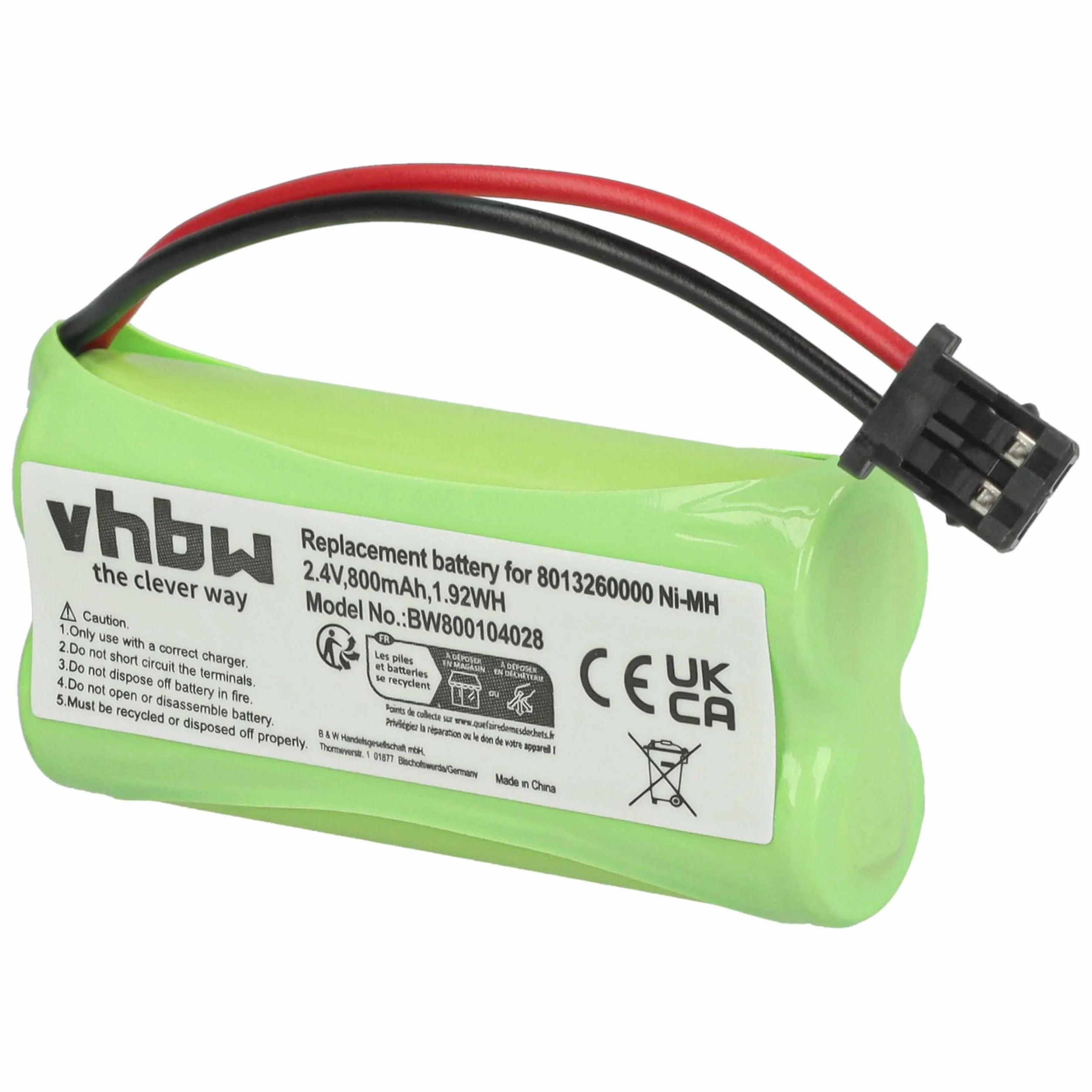 vhbw Bateria Zastępcza 800mAh 2,4V NiMH do Telefonu Bezprzewodowego