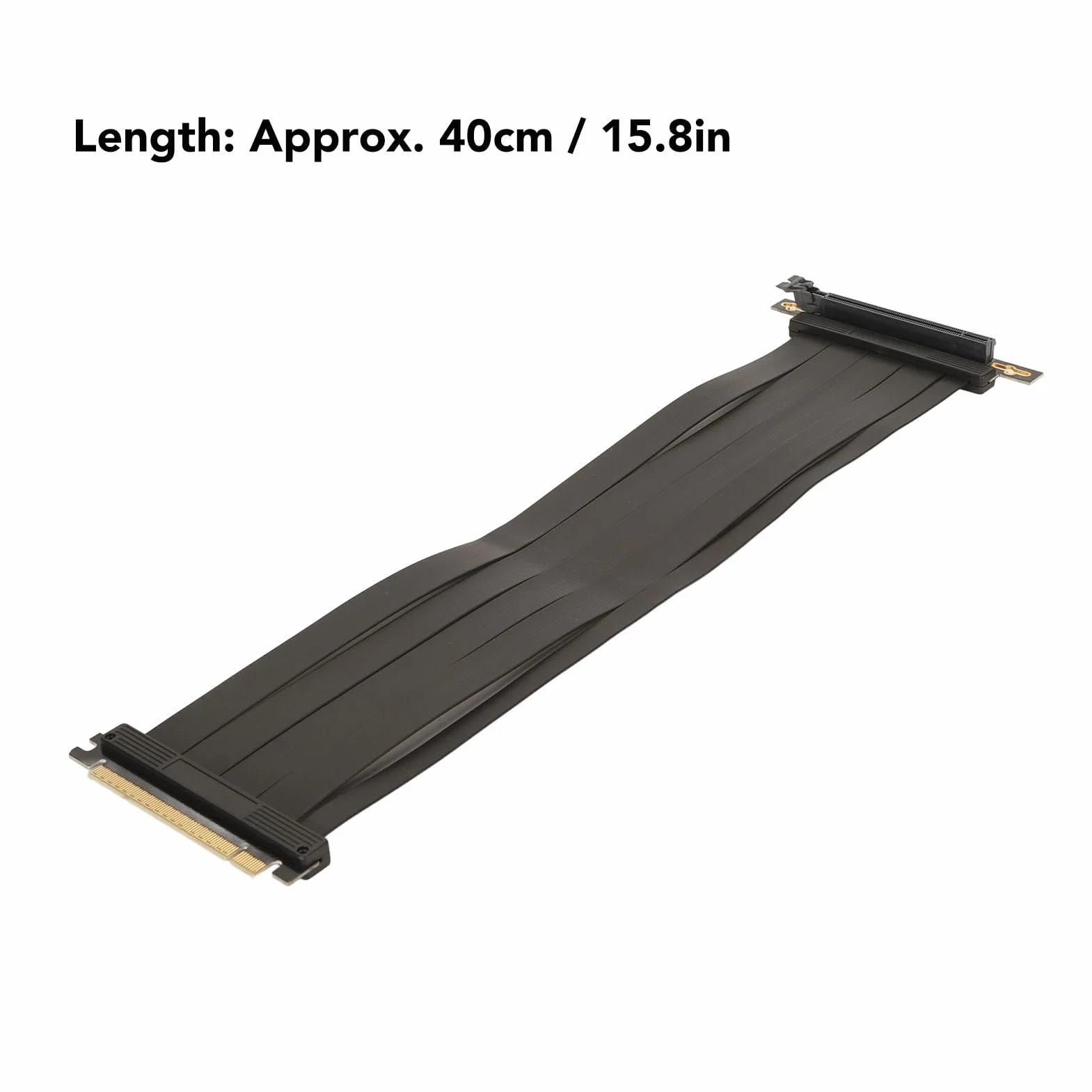 Kabel Pionowy PCIE 4.0 X16, 15,8-calowy, Elastyczny Przedłużacz GPU z funkcją przeciwzakłóceniową, sygnał Bezstratny, Złącze 90 Stopni, dla RTX4090 RX6950XT