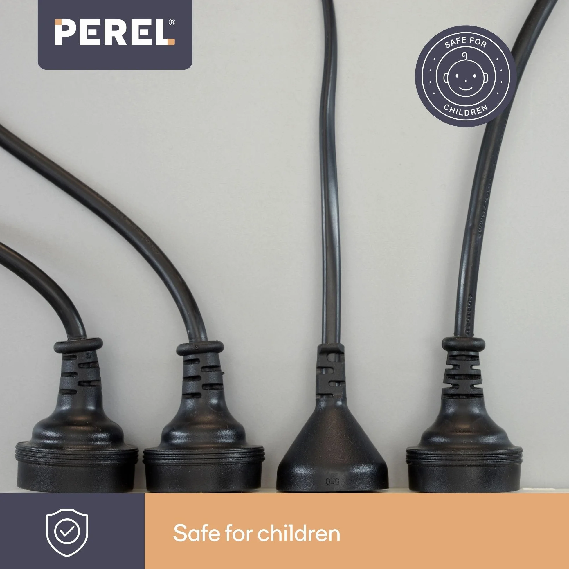 Perel Listwa zasilająca PDU z 8 gniazdami Schuko typu F z wyłącznikiem i zabezpieczeniem przeciwprzepięciowym, kabel H05VV-F 3G1.5 2,15 m, 3680 W dystrybutor zasilania do szafy 19" i biura