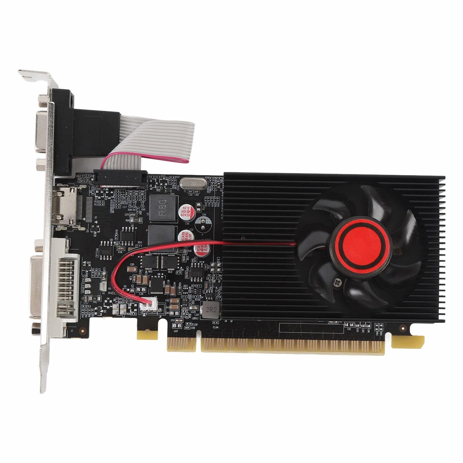 Karta graficzna, 2 GB DDR3 64 bit, obsługa DirectX 10.1, interfejs PCI Express 2.0 16X, HDMI, DVI, VGA, Single Fan, komputerowa karta graficzna do gier roboczych