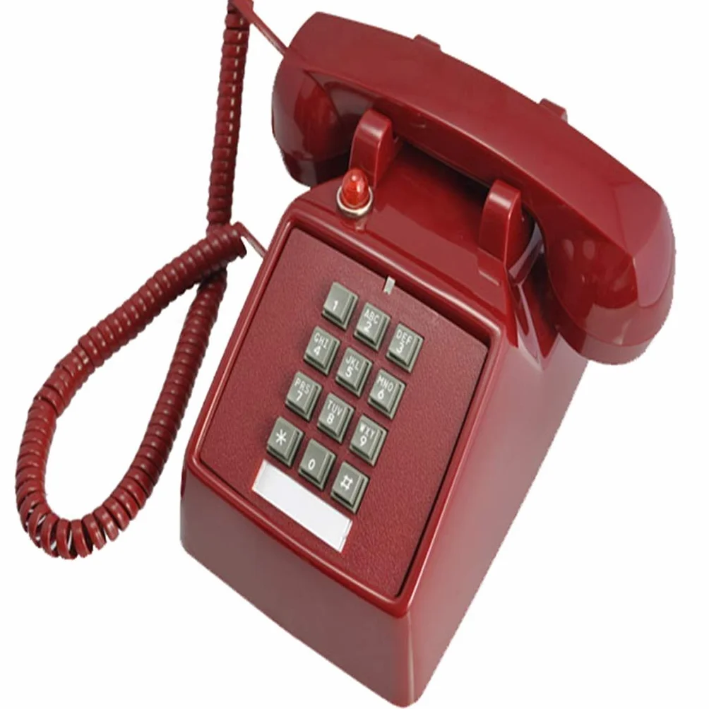 Vintage telefon stacjonarny Retro Wire Telefon przewodowy Staroświecki zamiennik telefonu biurkowego do wystroju domu i biura