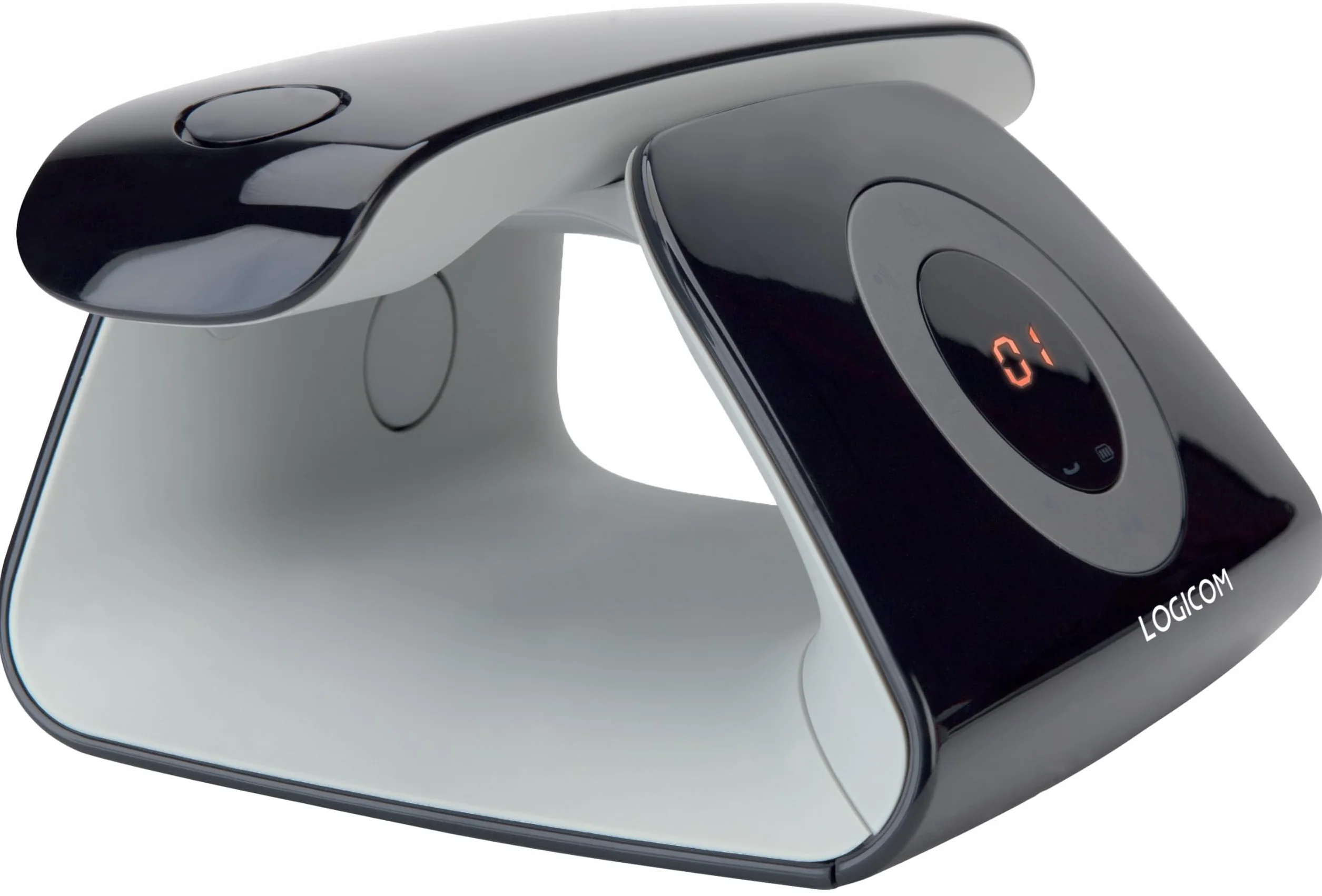 Logicom - Retro 2 DECT - Bezprzewodowy telefon z automatyczną sekretarką - Czarny