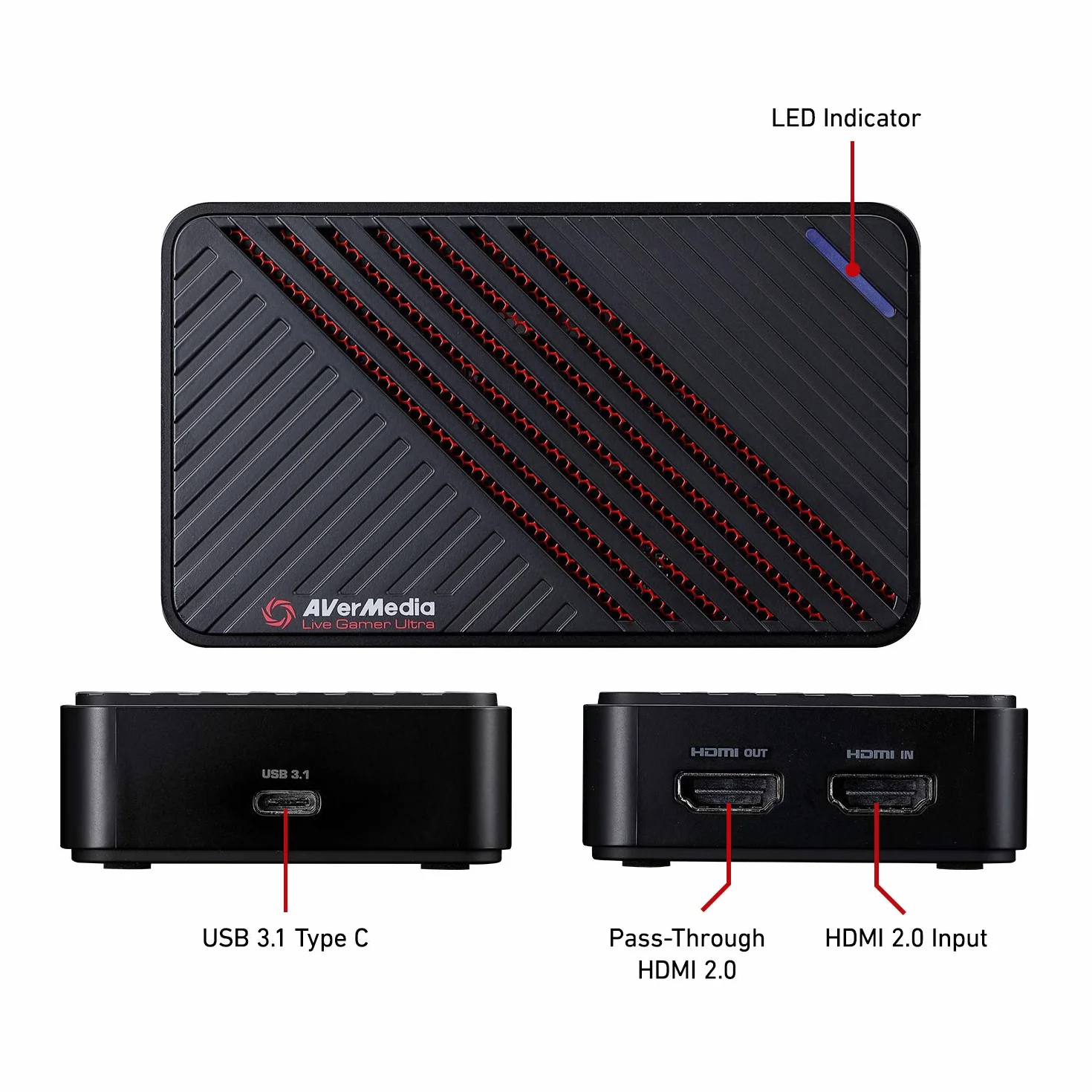 Avermedia 61GC5530A0A2 Nagrywarka, Czarny, ‎11.18 x 6.6 x 2.54 cm