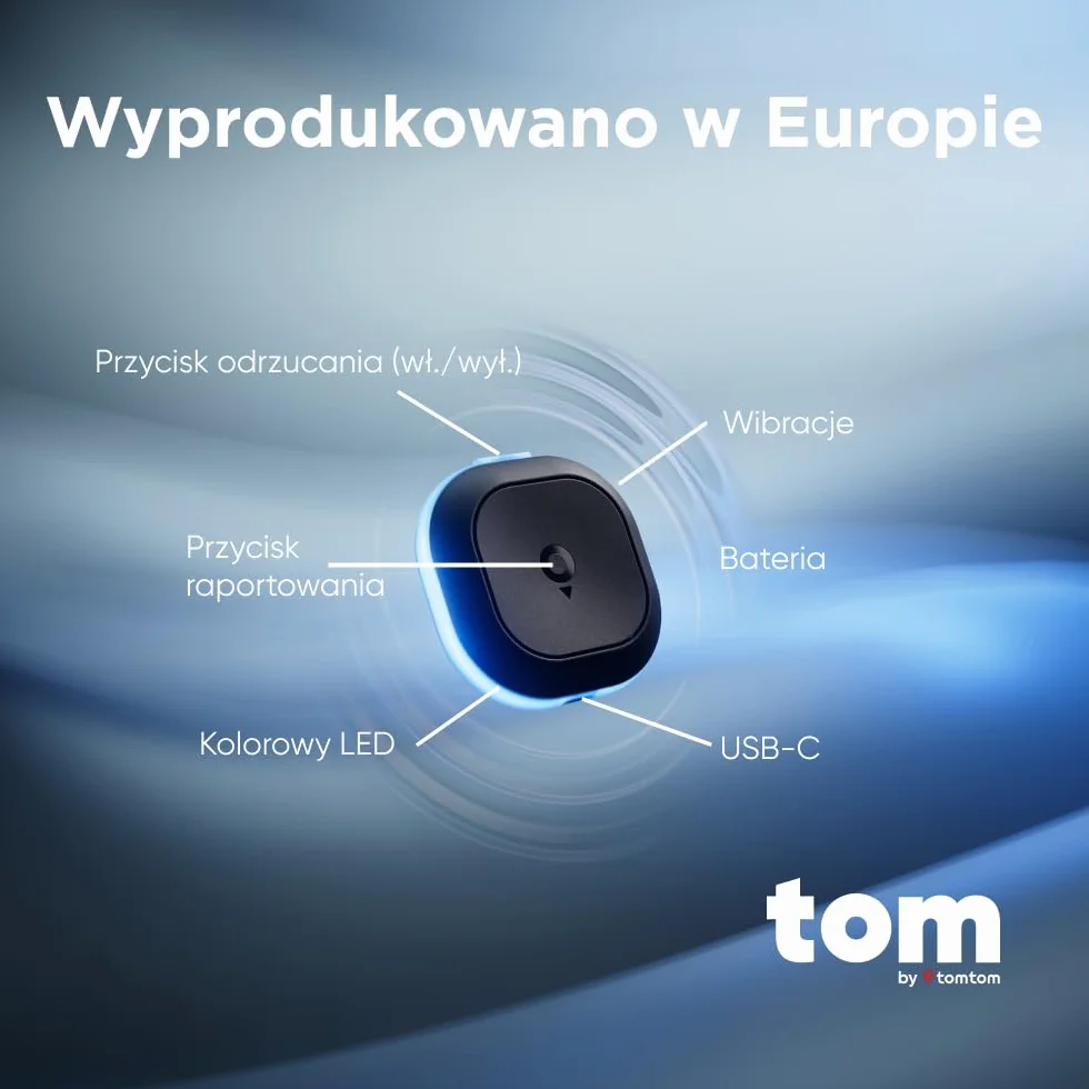 TomTom Antyradar do Samochodu - Bez Abonamentu | Tom by TT Premium Pack