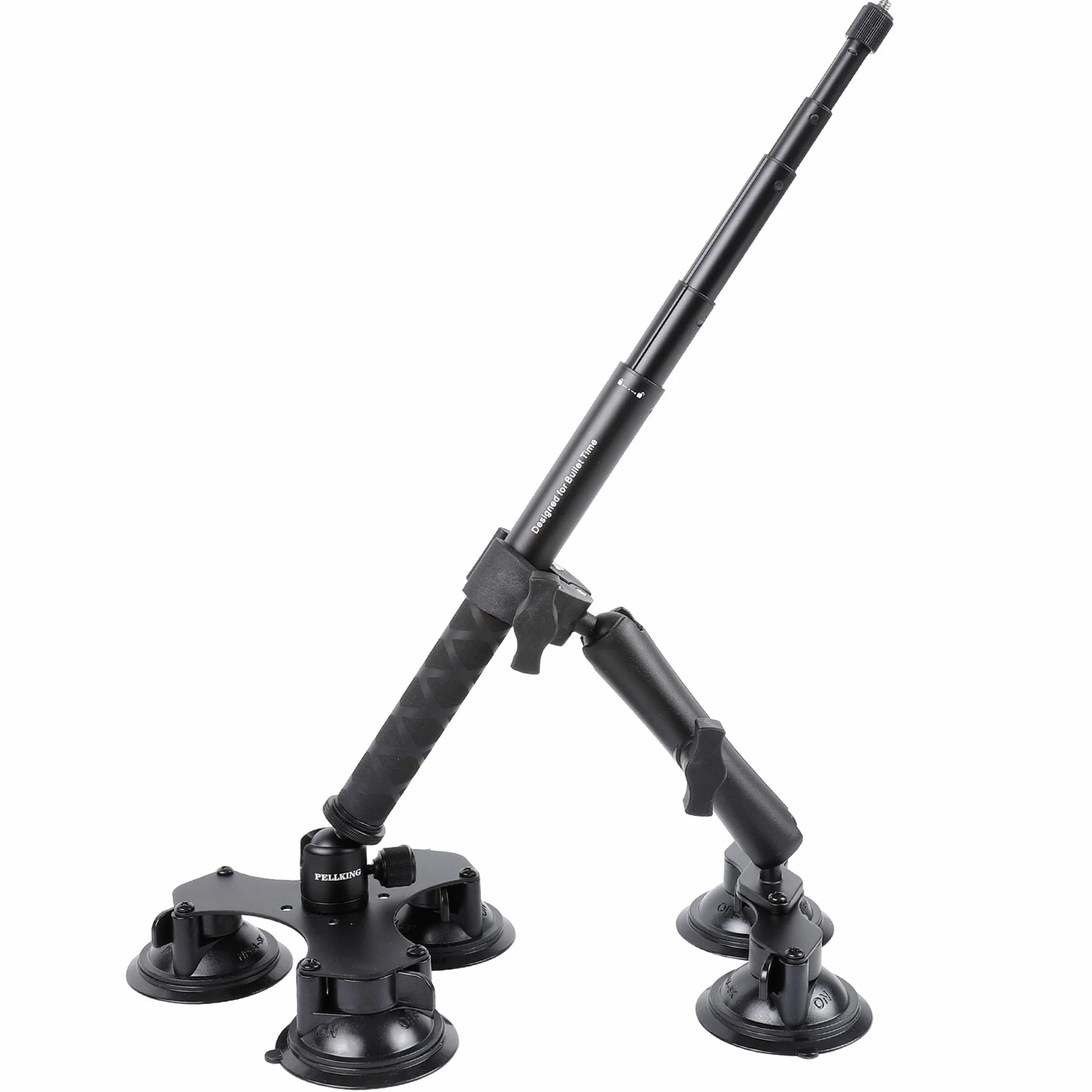 PellKing Uchwyt samochodowy z przyssawką do Insta360 x 5, x4, x3, x2, x, One RS, R, kompatybilny z kamerą GoPro Max DJI OSMO 360 5 w 1, zestaw montażowy do kamer sportowych (zawiera kij do selfie