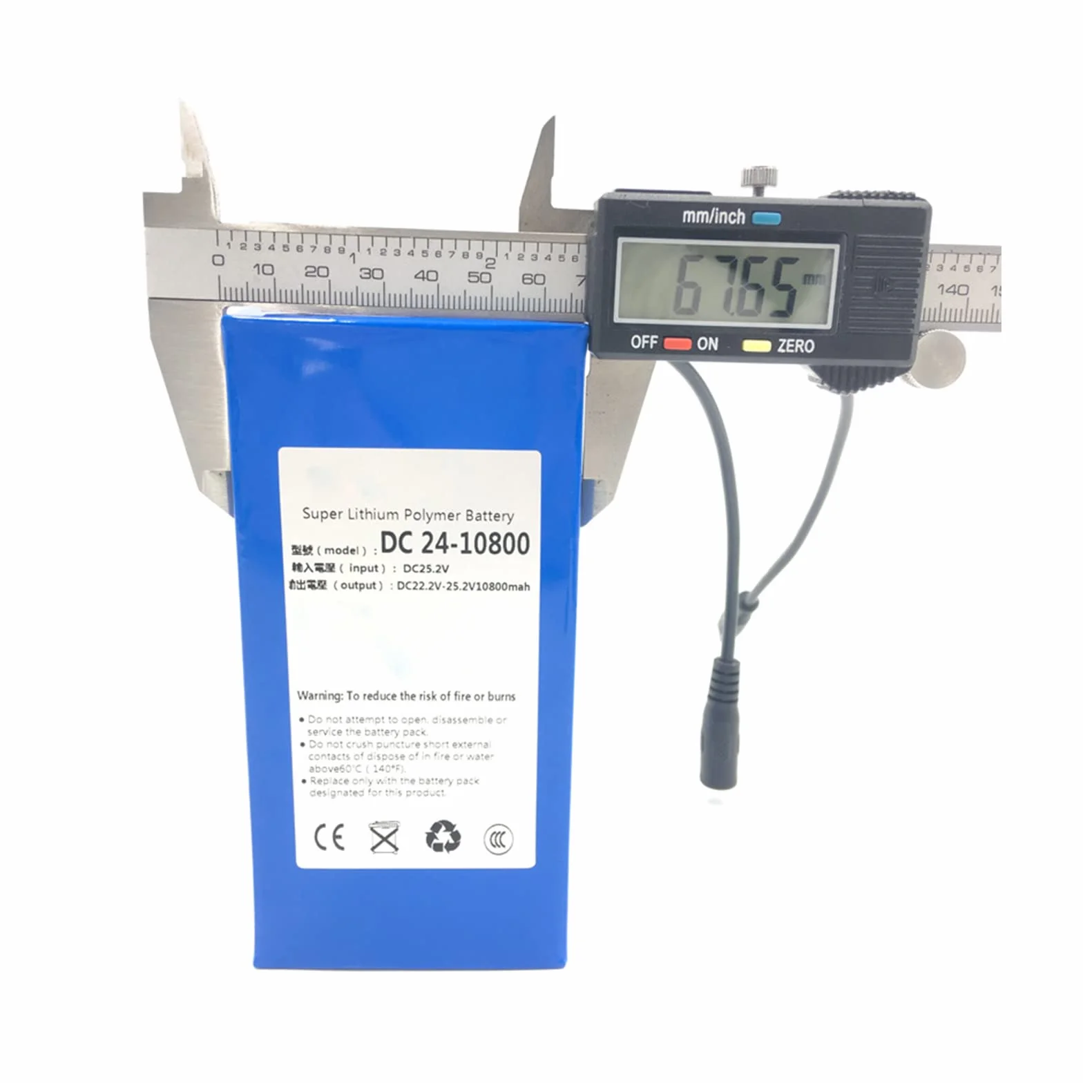 DC 24 V litowo-polimerowy akumulator litowo-jonowy 10800 mAh o dużej pojemności, pasuje do taśm LED, lamp górniczych, modeli samolotów, zabawka elektryczna z ładowarką