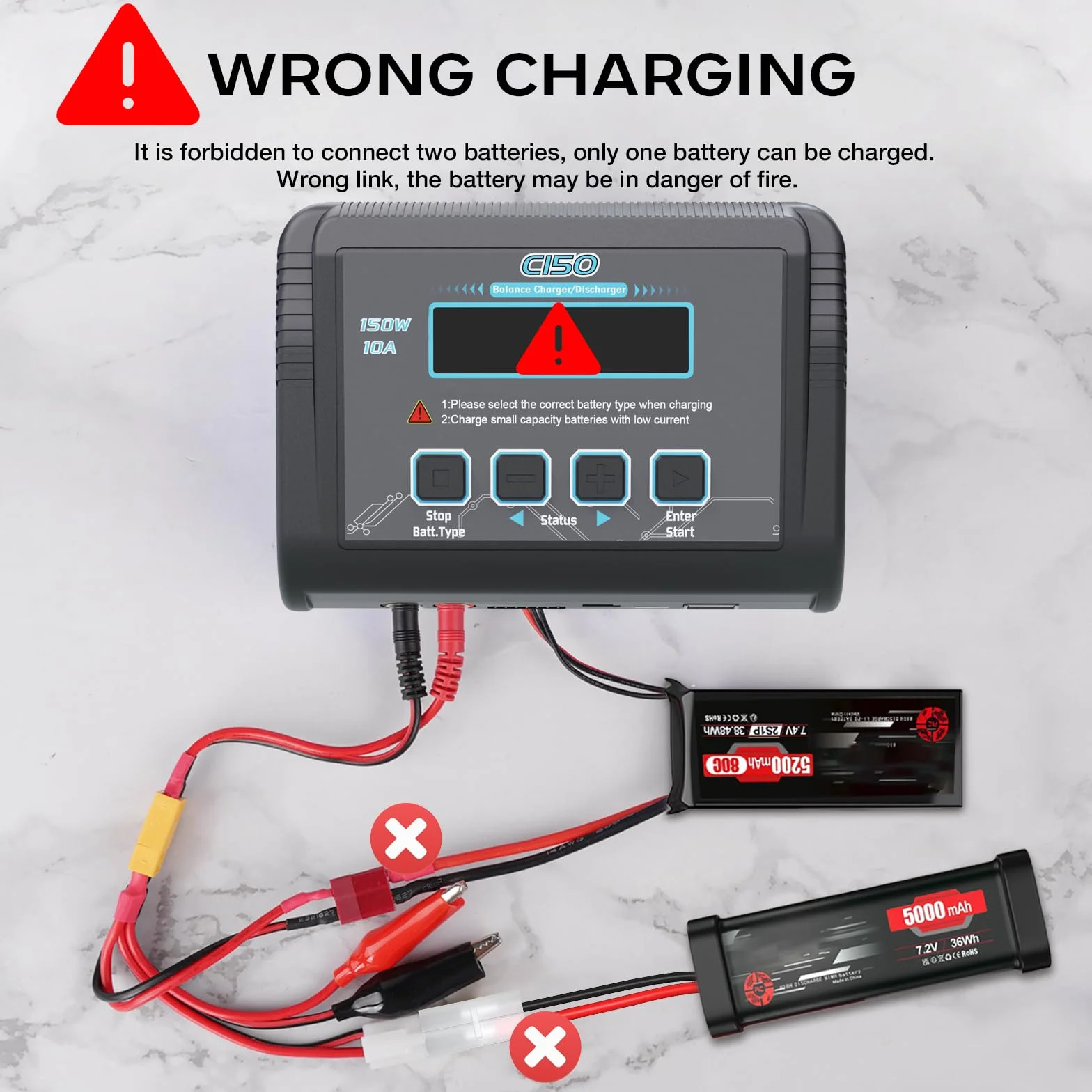 Haisito Ładowarka balansowa High Power 150 W 10 A AC/DC, wielofunkcyjna ładowarka do LiPo NiCd Li-Ion Li-Fe NiMH LiHV PB Smart