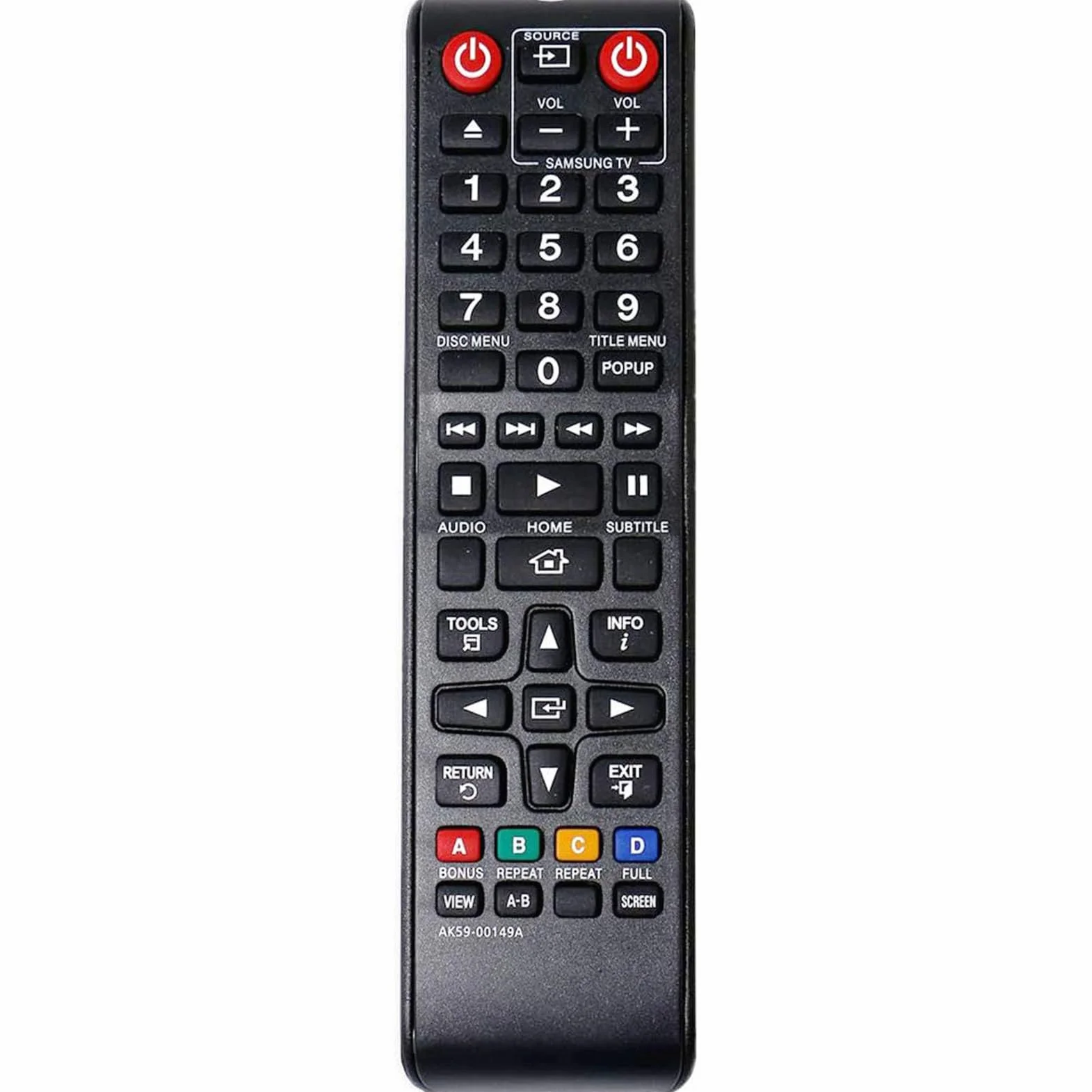 ALLIMITY AK59-00149A Zamiennik pilota do SAMSUNG BLU-RAY BD-E5200 BD-E5300 BD-E5500 BD-F5100 BD-F5500 BD-H5500 BD-H5900 BD-J4500 BD-J5500 BD-J5700 0 BD-JM 5900 BD-JM57C TM1241