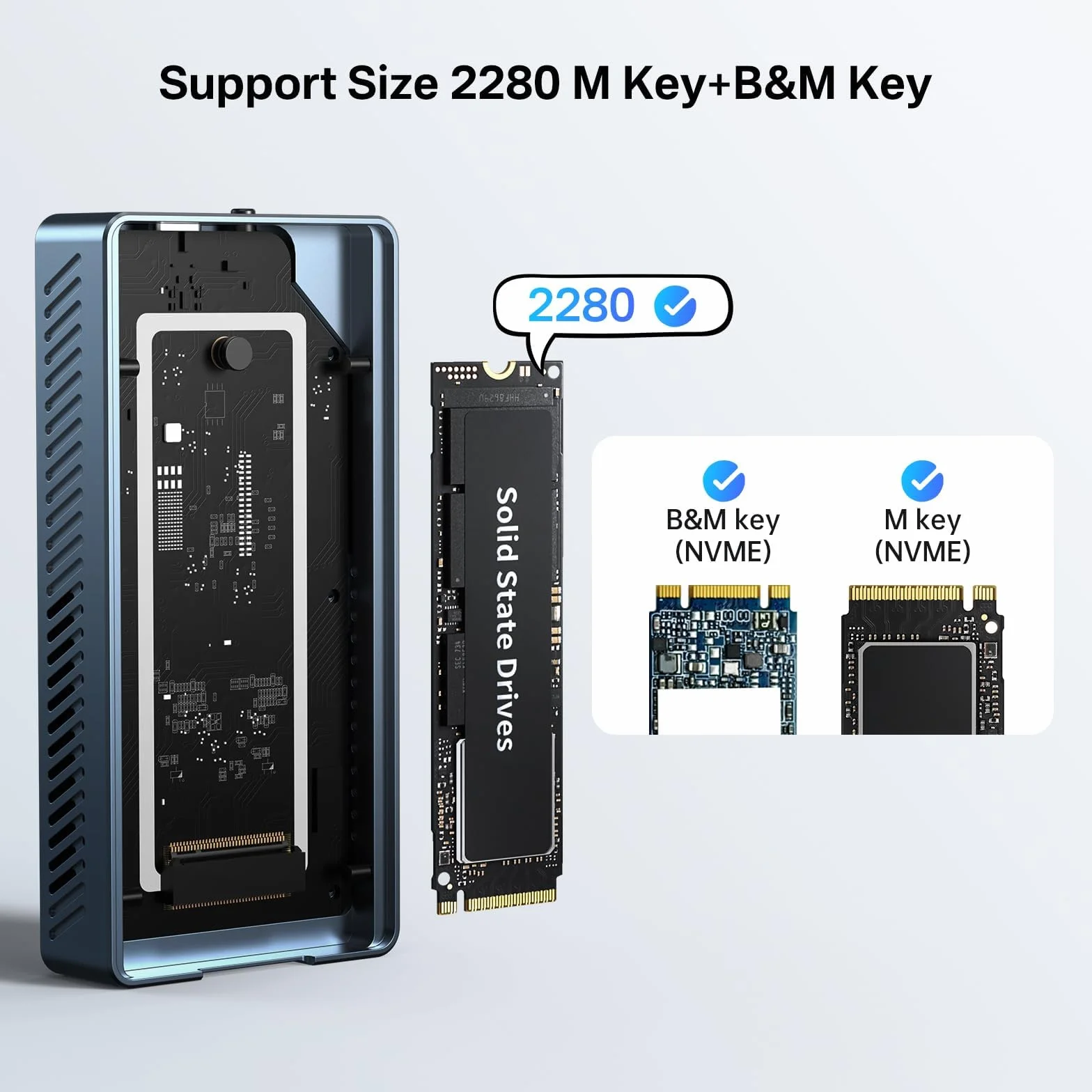 ACASIS Obudowa SSD M.2 NVMe 40 Gbps z wbudowanym wentylatorem, instalacja bez użycia narzędzi do M1 M2 Pro/Max, kompatybilna z USB4/3.2/3.1/3.0/2.0, obsługuje SSD rozmiar 2280 B+M M-Key(405Pro)