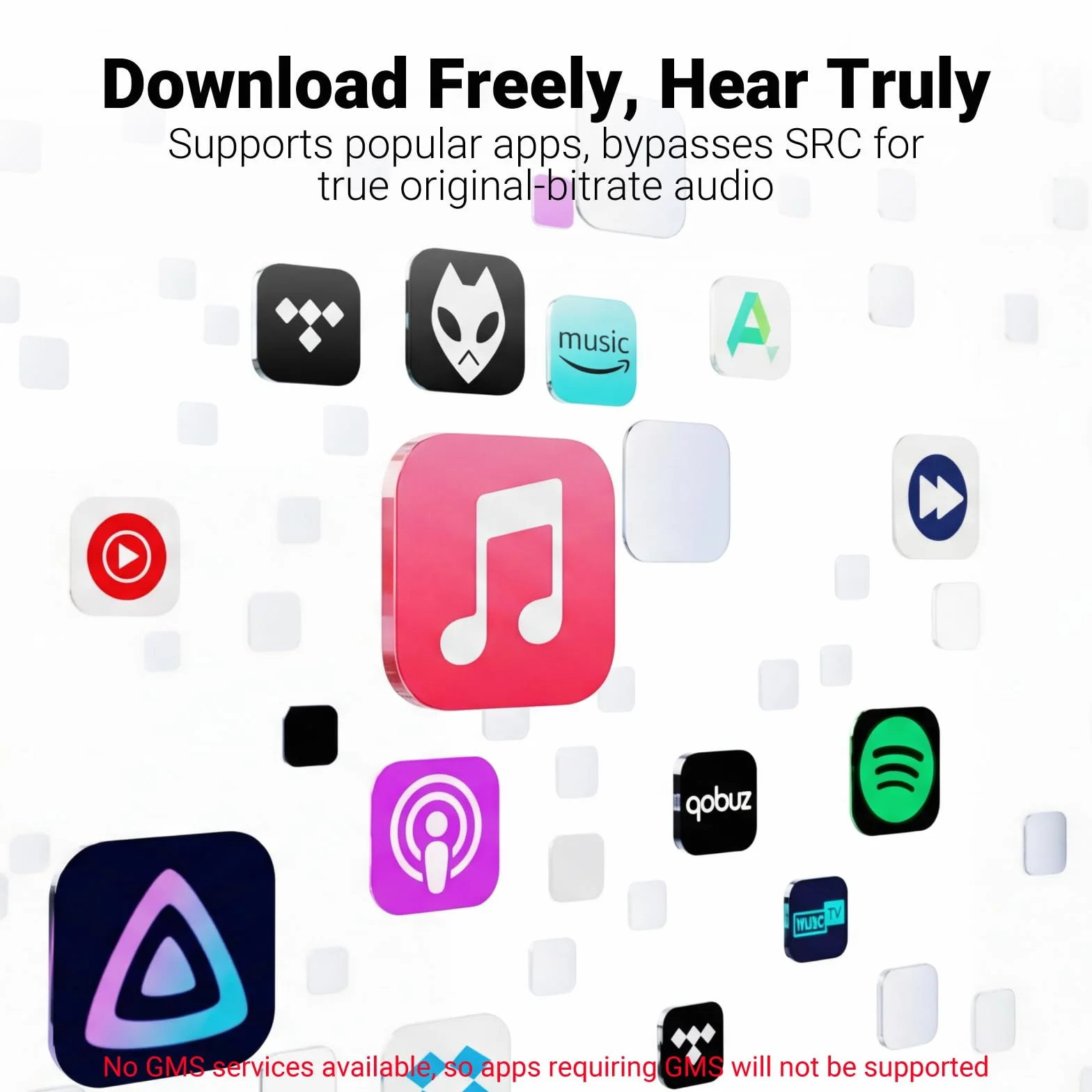 DM100 HiFi Music Streamer i cyfrowy odtwarzacz audio 5,5", ekran dotykowy 8 + 64 GB, korekcja 31 pasków, korekcja korekcji EQ i pokoju, DLNA AirPlay NAS Bluetooth 5.4 WiFi 6, kompatybilny z