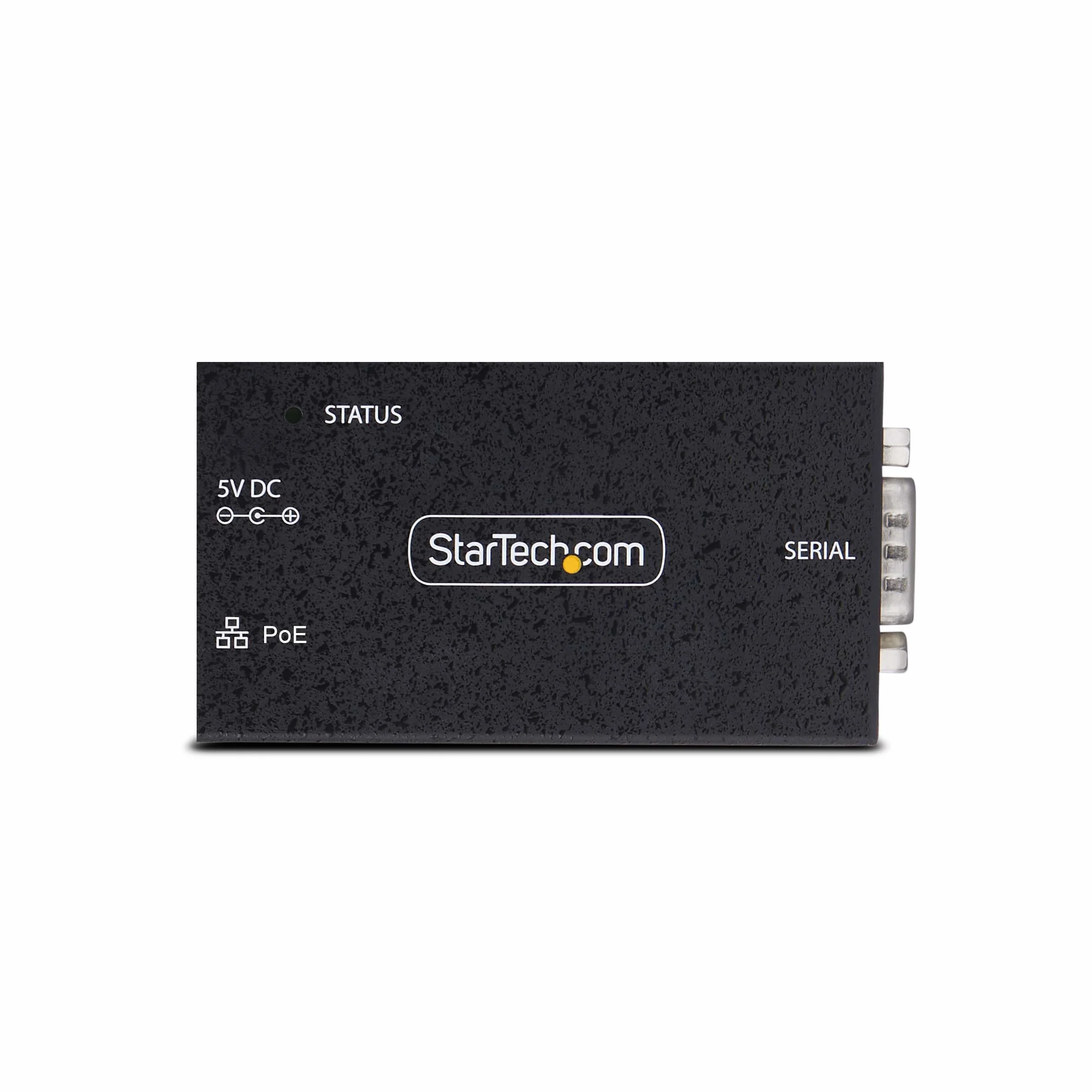StarTech.com 1-portowy adapter szeregowy na Ethernet, serwer urządzeń szeregowych zasilany PoE 802.3af, szyna ścienna/DIN, konwerter LAN na DB9