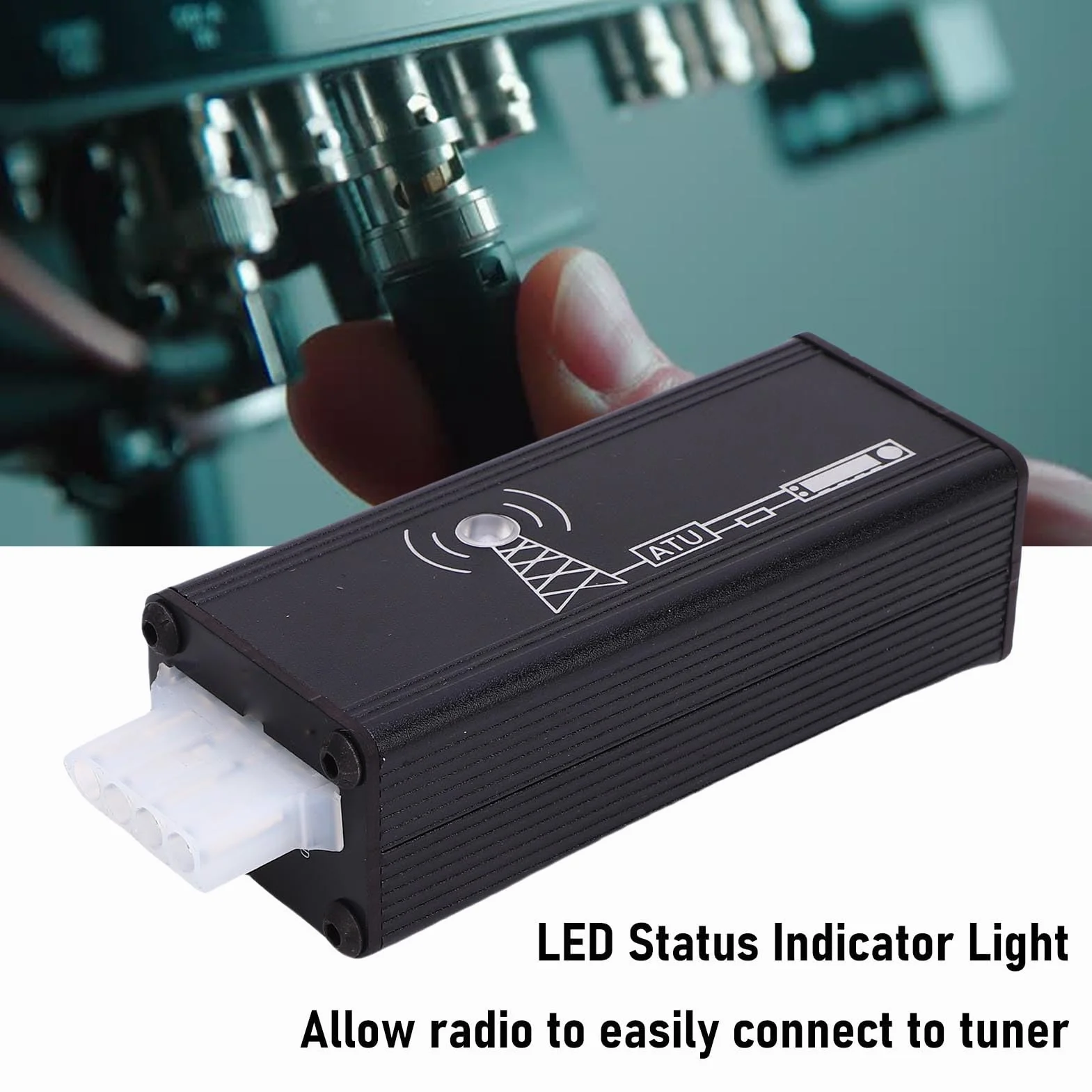 Asixxsix Konwerter tunera antenowego, 4-przewodowy protokół interfejsu maszynowego dla radiotelefonów, z diodą LED, do modeli DX10, FTDX101, FTDX3000, 991, 891, 897, 450D