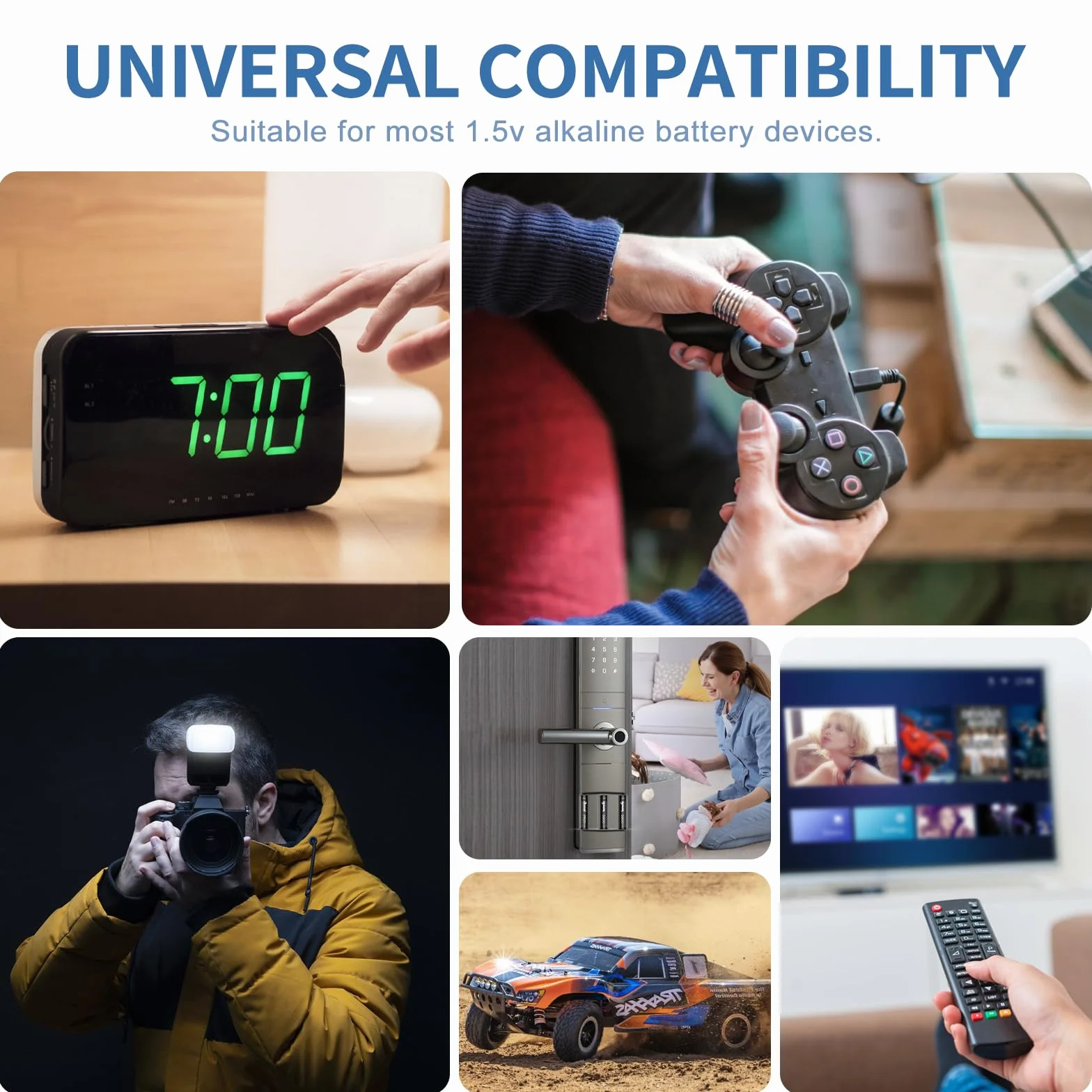 BONAI Akumulatory AA i AAA 1,2 V 2800/1100 mAh do ponownego ładowania, wysoka pojemność z ładowarką, ładowarka USB, szybka ładowarka USB do akumulatorów AA AAA Ni-MH
