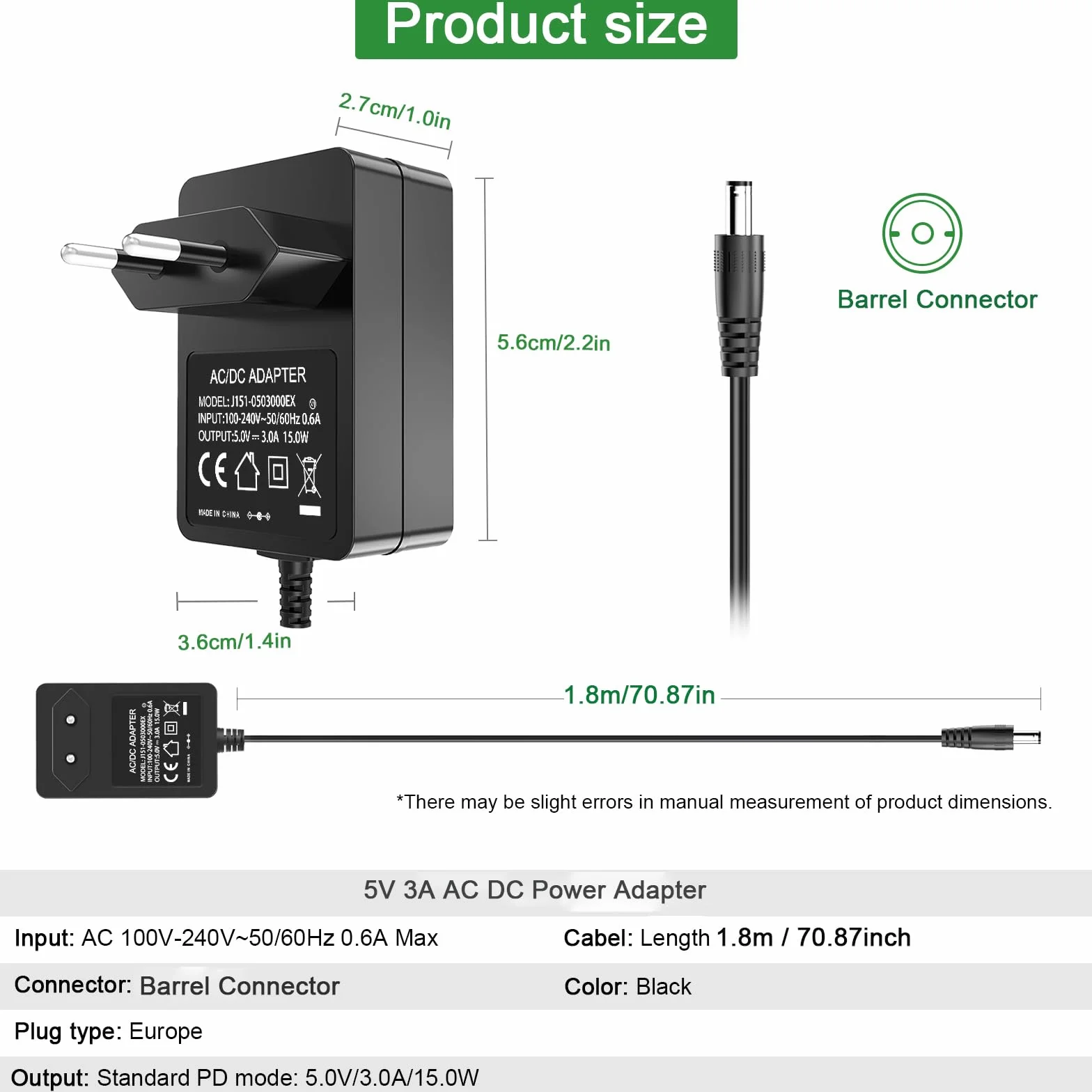 5 V zasilacz adapter do telefonów Polycom IP VVX 150 250 350, do telefonów Cisco Voip IP SPA 303 500 501G, do telefonów Yealink VoIP IP SIP-T20P SIP-T22P
