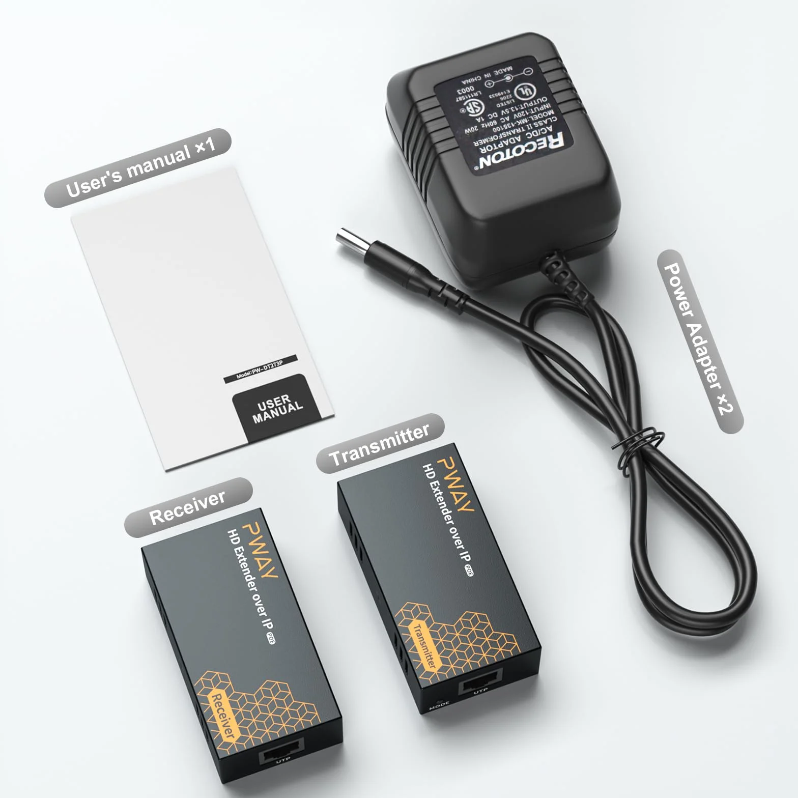 DT273P przedłużacz HDMI IP Ethernet 120 m/490 ft, obsługuje POE i 1 do wielokrotnej transmisji przez przełącznik sieciowy