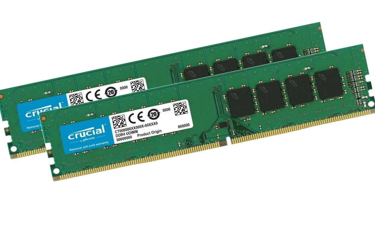 Crucial 16 GB Kit (2 × 8 GB) DDR4 2666 MHz CL19 PC4-21300 288-Pin UDIMM Desktop Memory – CT8G4DFRA266 – wysokiej jakości aktualizacja pamięci do PC i stacji roboczej