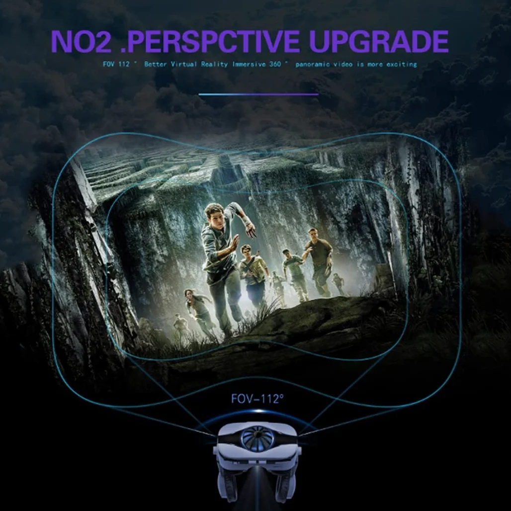 Okulary 3D, Virtual Reality, zestaw słuchawkowy, ochrona oczu, okulary VR do filmów 3D i gier, kontroler Bluetooth do iPhone 13 Pro Max/13 Pro/13/12/11, do Samsung Galaxy S21, Huawei, X. iaomi-Seria nie