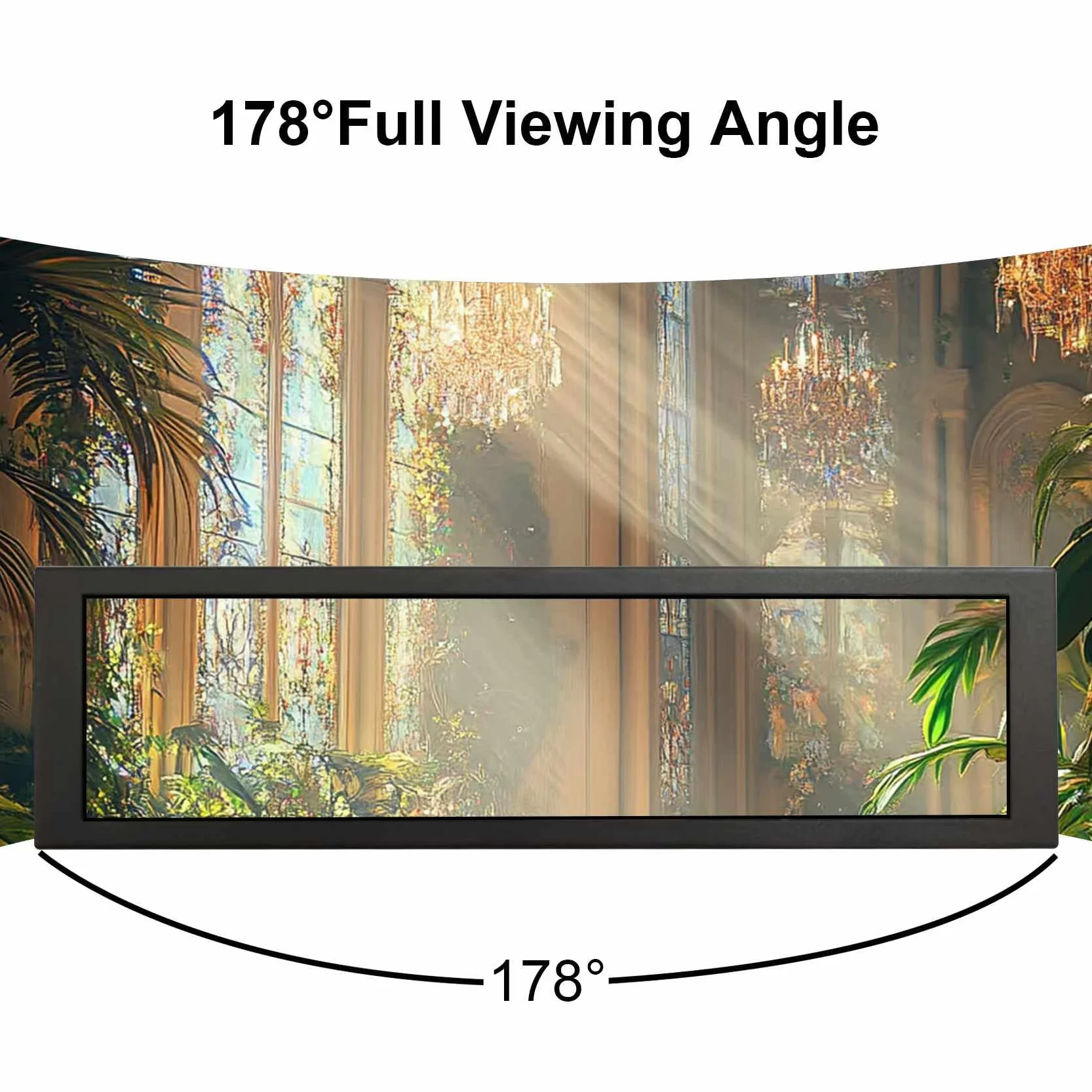 VSDISPLAY 9,16 cala 462 x 1920 IPS czarny monitor LCD | do obudowy PC DIY CPU GPU komputer wyświetlacz i motyw