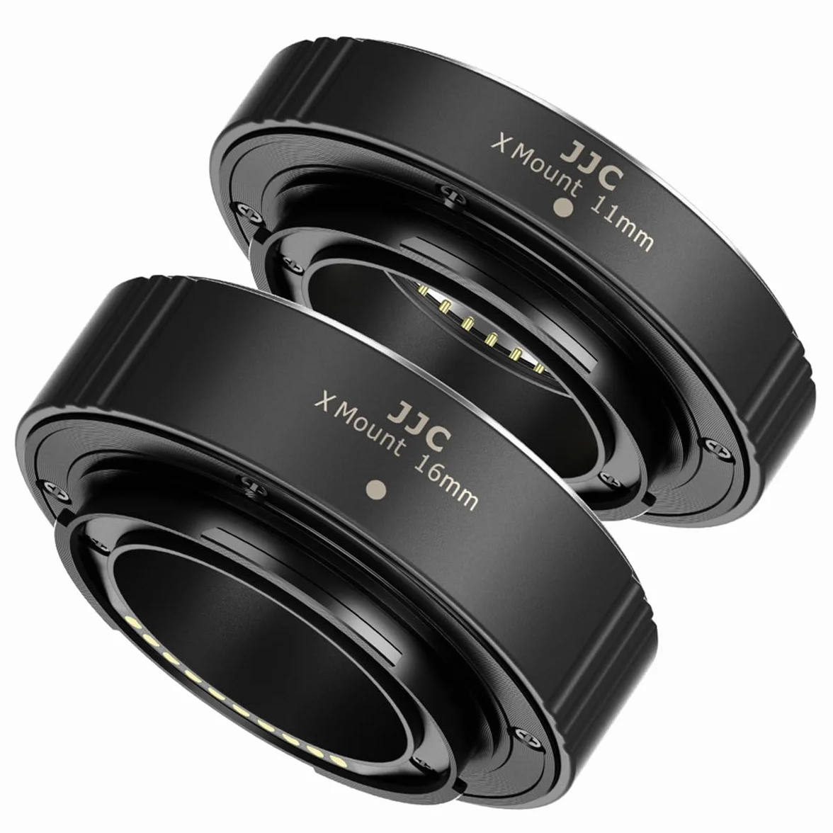 JJC Rura przedłużająca makro 11 mm/16 mm zestaw do wszystkich aparatów DSLR i lustrzanek Fujifilm Fuji X - automatyczne ustawianie ostrości - ekspozycja TTL - fotografia zbliżeniowa z etui na korpus i