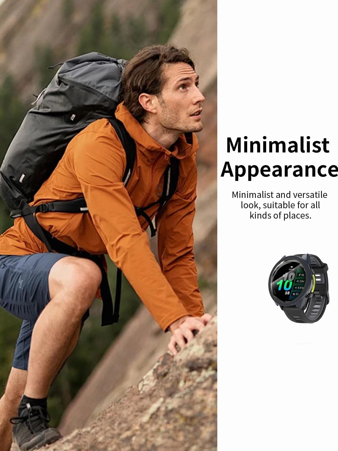 1 opakowanie, etui ochronne na wyświetlacz do Garmin Forerunner 970 - zintegrowane wzornictwo zapewniające najlepszą ochronę smartwatcha, niebieskie