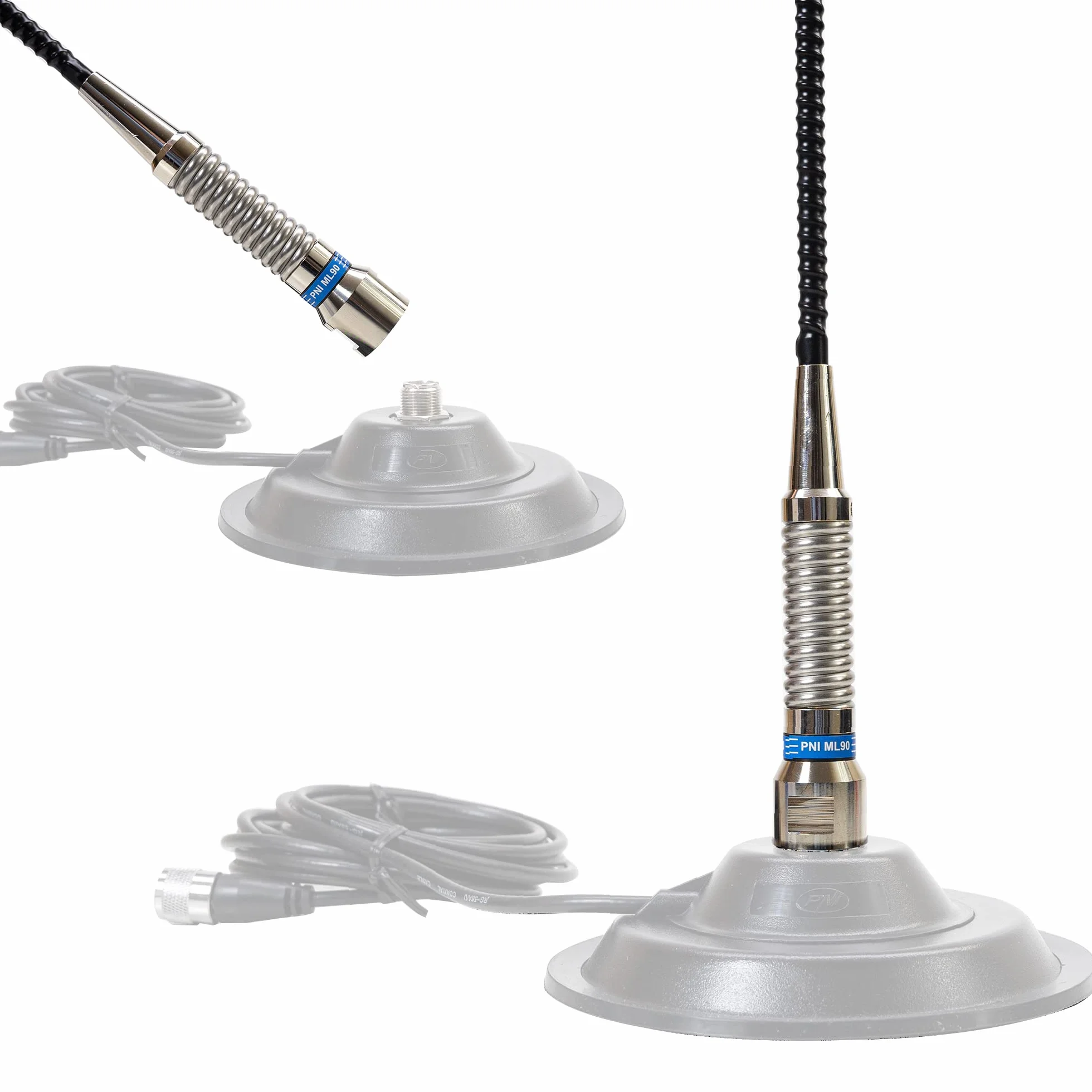 Antena CB PNI ML90 26-30MHz, 71 cm, 150W, bezprzewodowa, kompatybilna z dowolnym połączeniem PL259