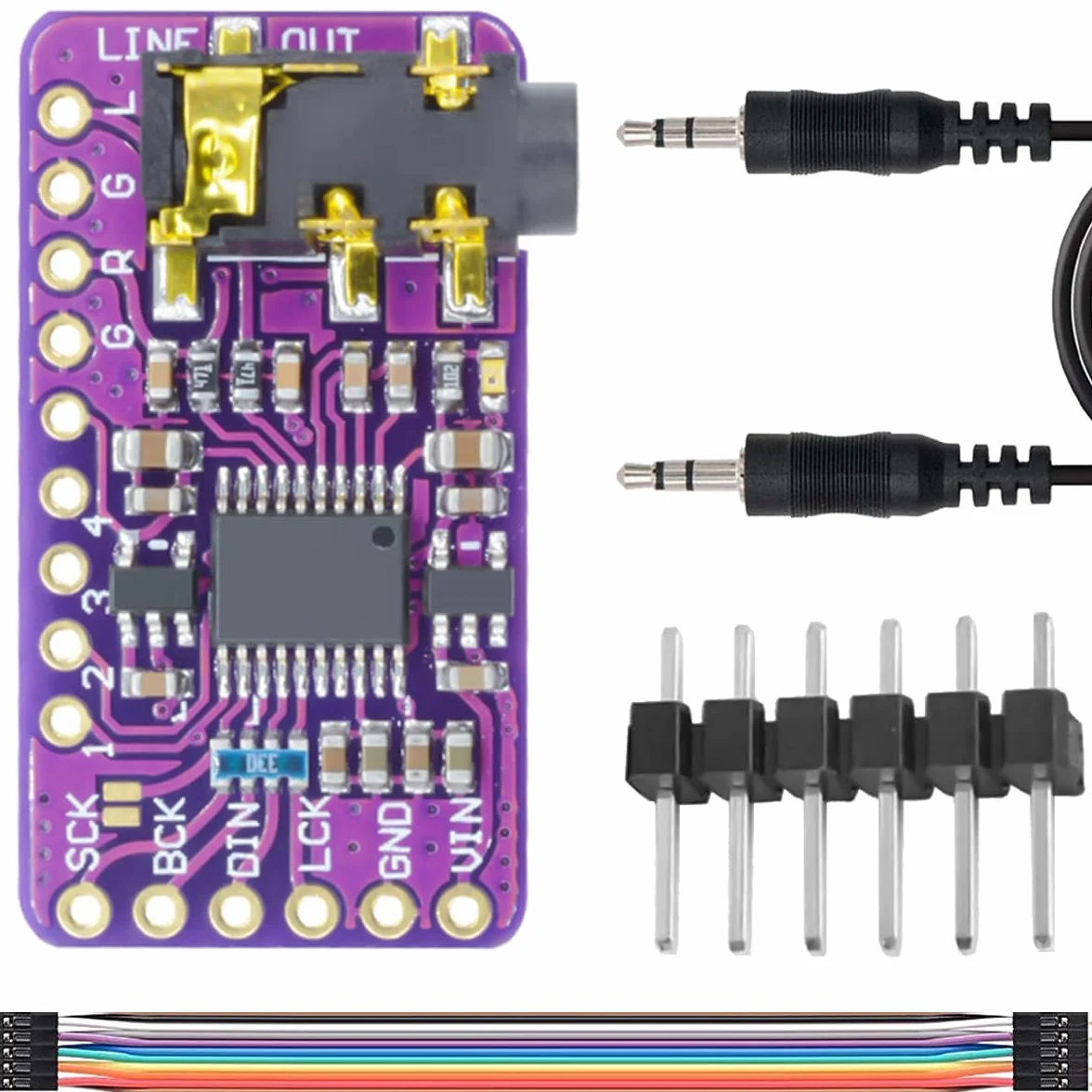 PCM5102 moduł dekoder DAC Stereo konwerter cyfrowy na analogowy interfejs I2S IIS, format PHAT, cyfrowy odtwarzacz audio, moduł głosowy do Arduino
