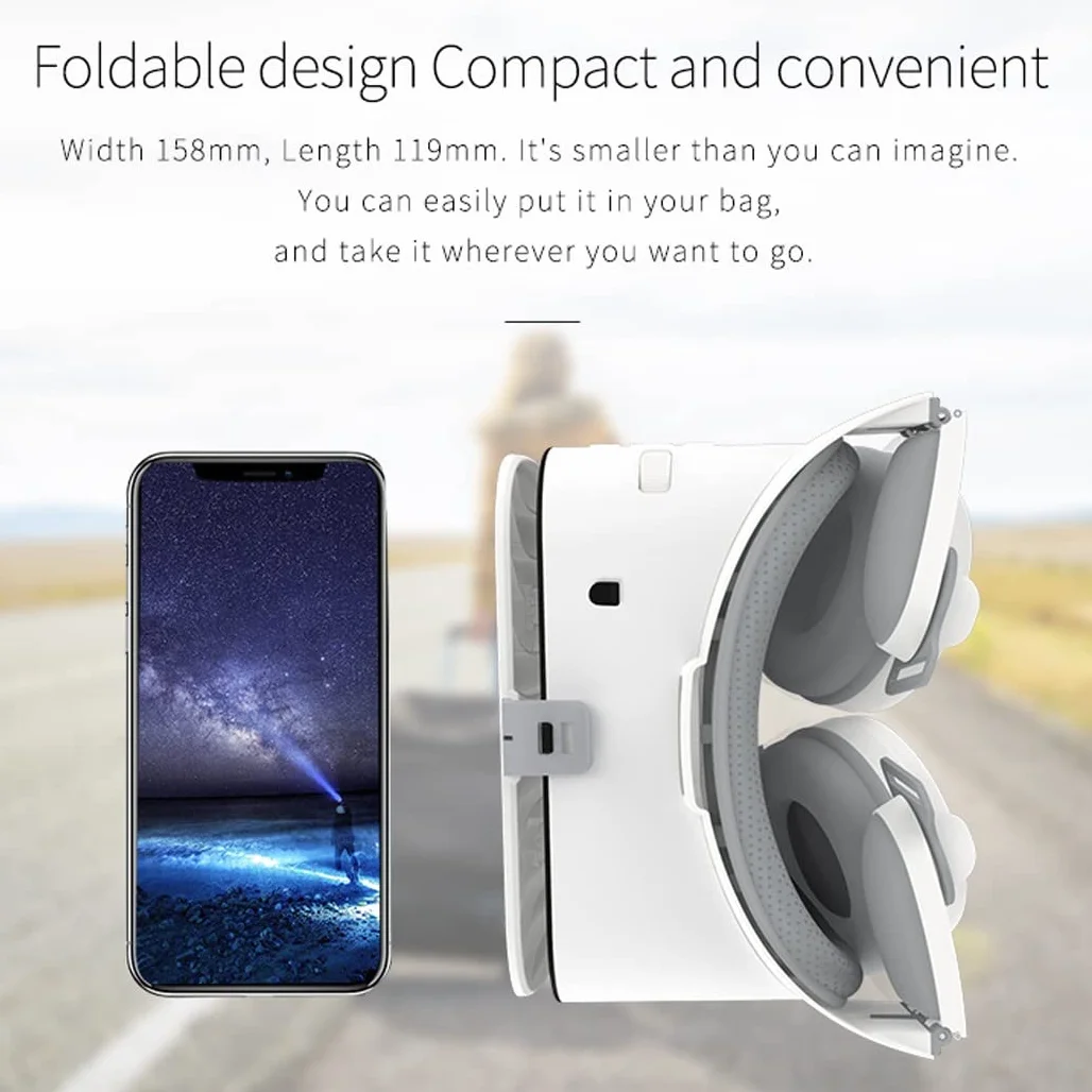 Okulary VR, zestaw słuchawkowy z wirtualnej rzeczywistości, zestawy słuchawkowe VR obsługują Android i IOS, połączenie Bluetooth dla iPhone 13 Pro Max/13 Pro 13/12/11, do Samsung Galaxy S21, Huawei, Xiaomi (Kolor: B, rozmiar: Ios )