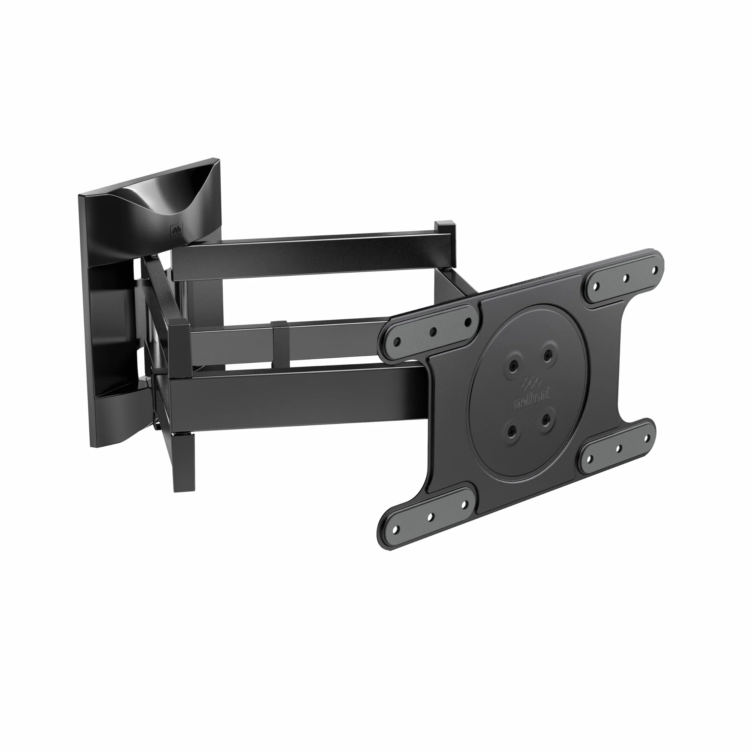 Meliconi 480870, Oled SDRP Plus, Podwójne Ramię i Podwójne Obrót Uchwyt VESA 400x200, Orientacja w poziomie i pionie, Maksymalny zasięg 55 kg, Do telewizorów OLED 40"-82" (102-208 cm), Czarny