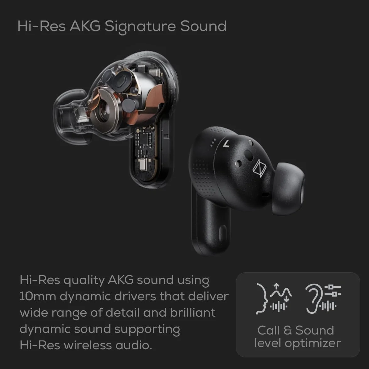 AKG N5 Hybrid TWS zestaw słuchawkowy – bezprzewodowy, krystalicznie czysty dźwięk, True Adaptive Noise Cancelling, jakość połączeń z certyfikatem zoom, czas pracy baterii 40 h, ochrona IP54,