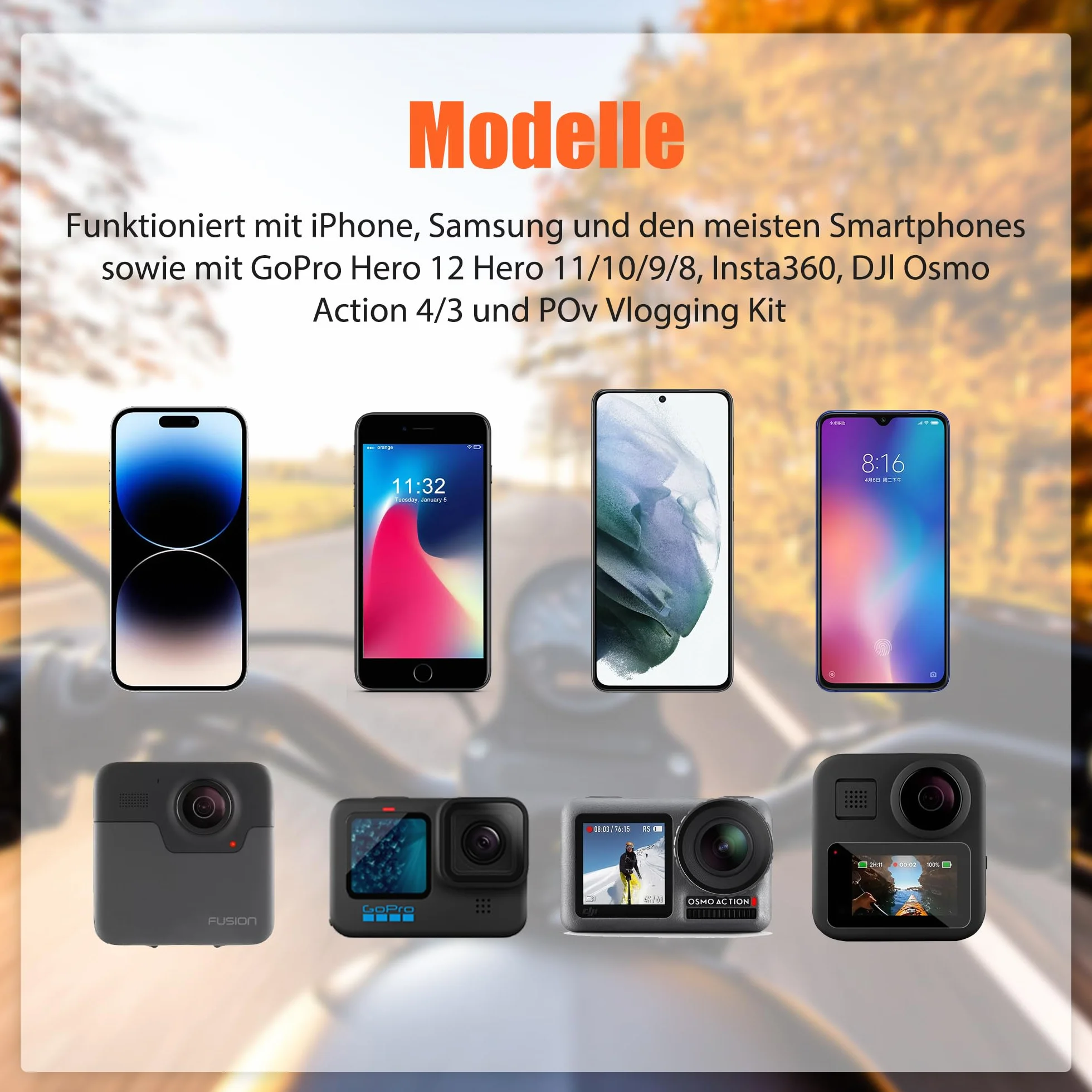 Uchwyt na pas piersiowy do GoPro & Action Cam akcesoria – regulowany pas piersiowy z uchwytem na telefon komórkowy, kompatybilny z GoPro Hero, DJI Osmo Action 5, Akaso, APEXCAM, Android, iPhone