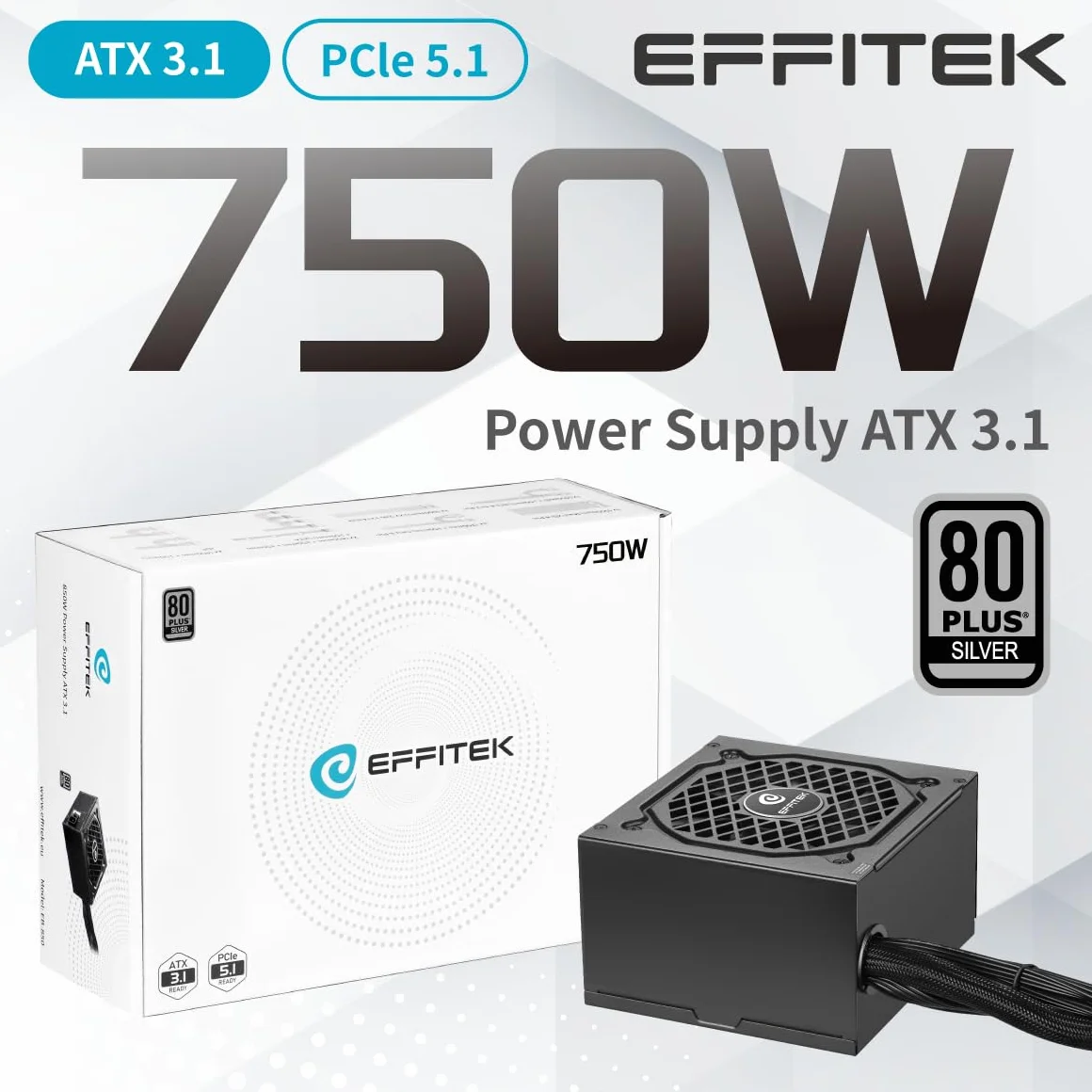 Zasilacz 750 W Silver ATX 3.1, PCI 5.1