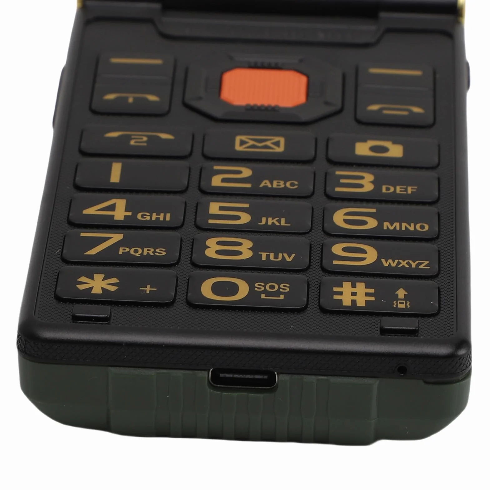 LICAEVEY Odwróć Telefon Komórkowy dla Seniorów, 1,3MP Dual Screen Telefon z podwójną kartą SIM, Odblokowane Telefony z Szybkim Wybieraniem, Jedno Klawisz Latarki 丨 Głośno Głośnik 丨 4800 (GREEN)