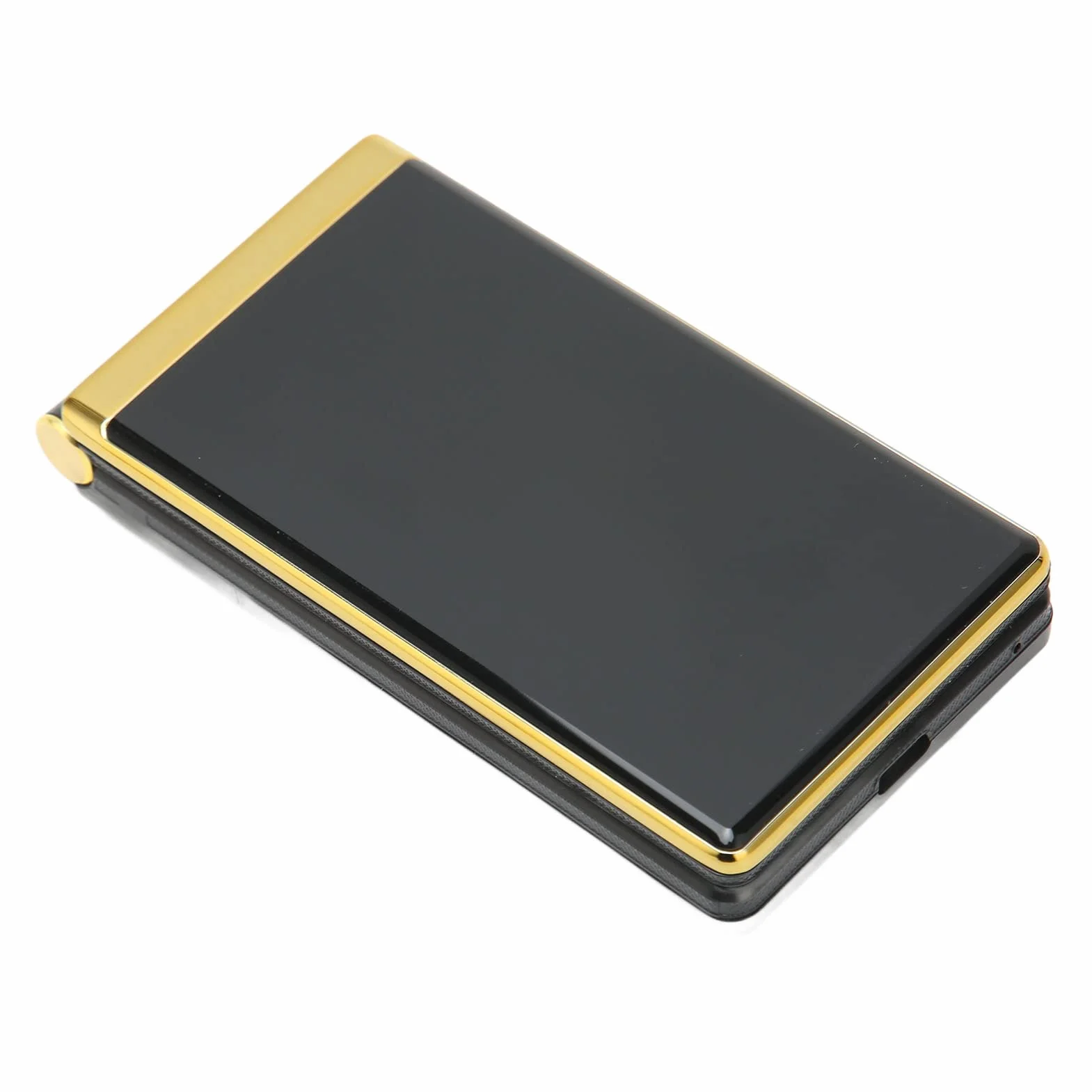 Odblokowany Telefon Komórkowy Sieć 2G z klapką Duże Przyciski Starszy Telefon Komórkowy Podwójny Ekran 3-calowy Ekran Główny (GOLD)